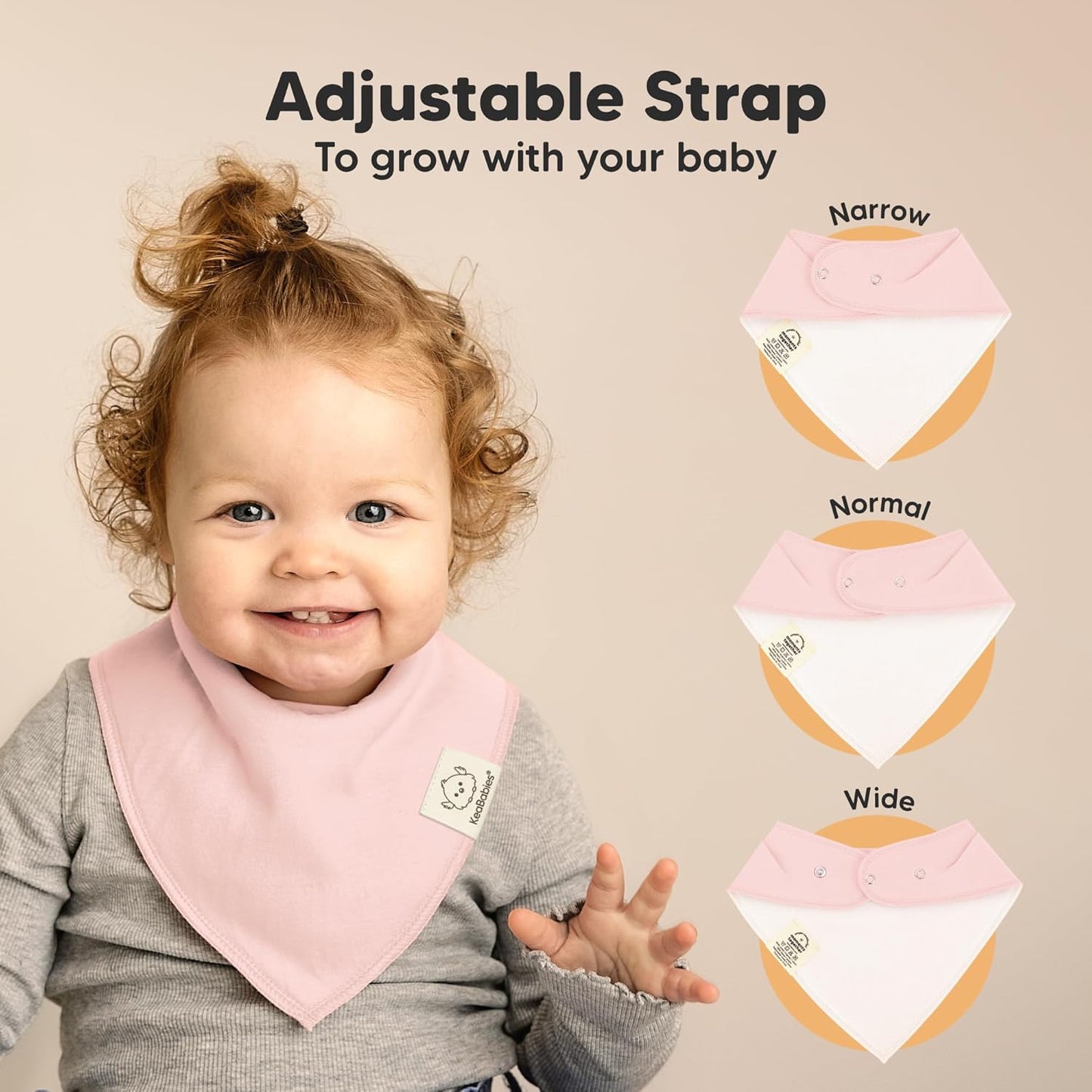8-Pack Organic Baby Bandana Bibs for Girls - Super Absorbent Triangle Baby Bibs for Drooling and Teething Infant, 100% Cotton Extra Soft for Newborn, Infant 0-36 Months (Spring)