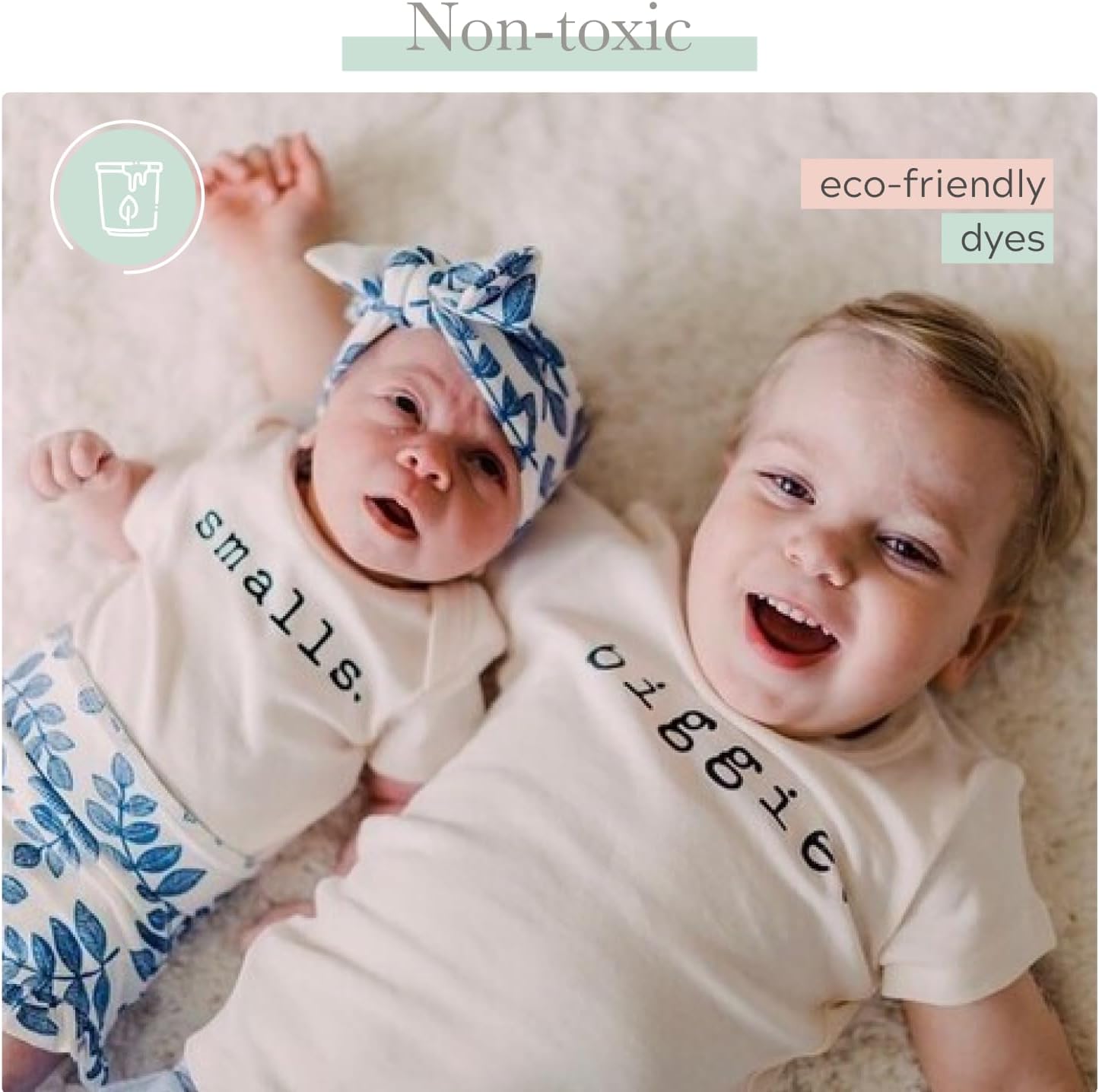 Finn + Emma Organic Cotton Graphic Baby Onesie - Gender Neutral Bodysuits for Babies 0-12 Months in Multiple Sizes and Styles