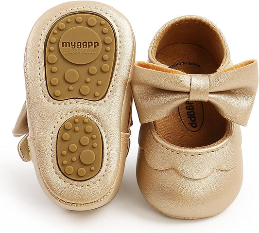 Baby Shoes Mary Jane Flats Non Slip Soft Sole Infant Toddler Sneakers First Walkers Party Christmas Dress Shoes