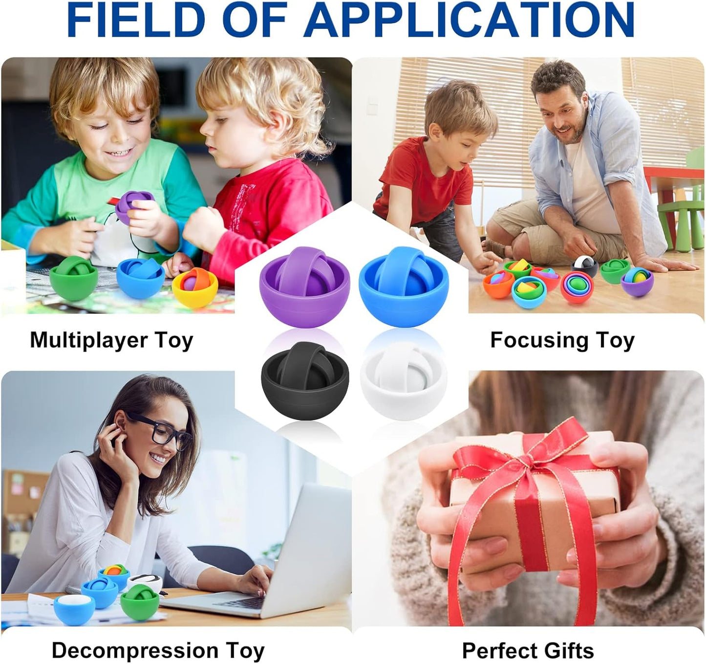 Fidget Toys for Kids, Fidget Gyro for Adults, Gifts for Boys Girls Teens Kids Christmas New Year Valentine's Day, ADHD Autism Stress Relief Finger Toys Classroom
