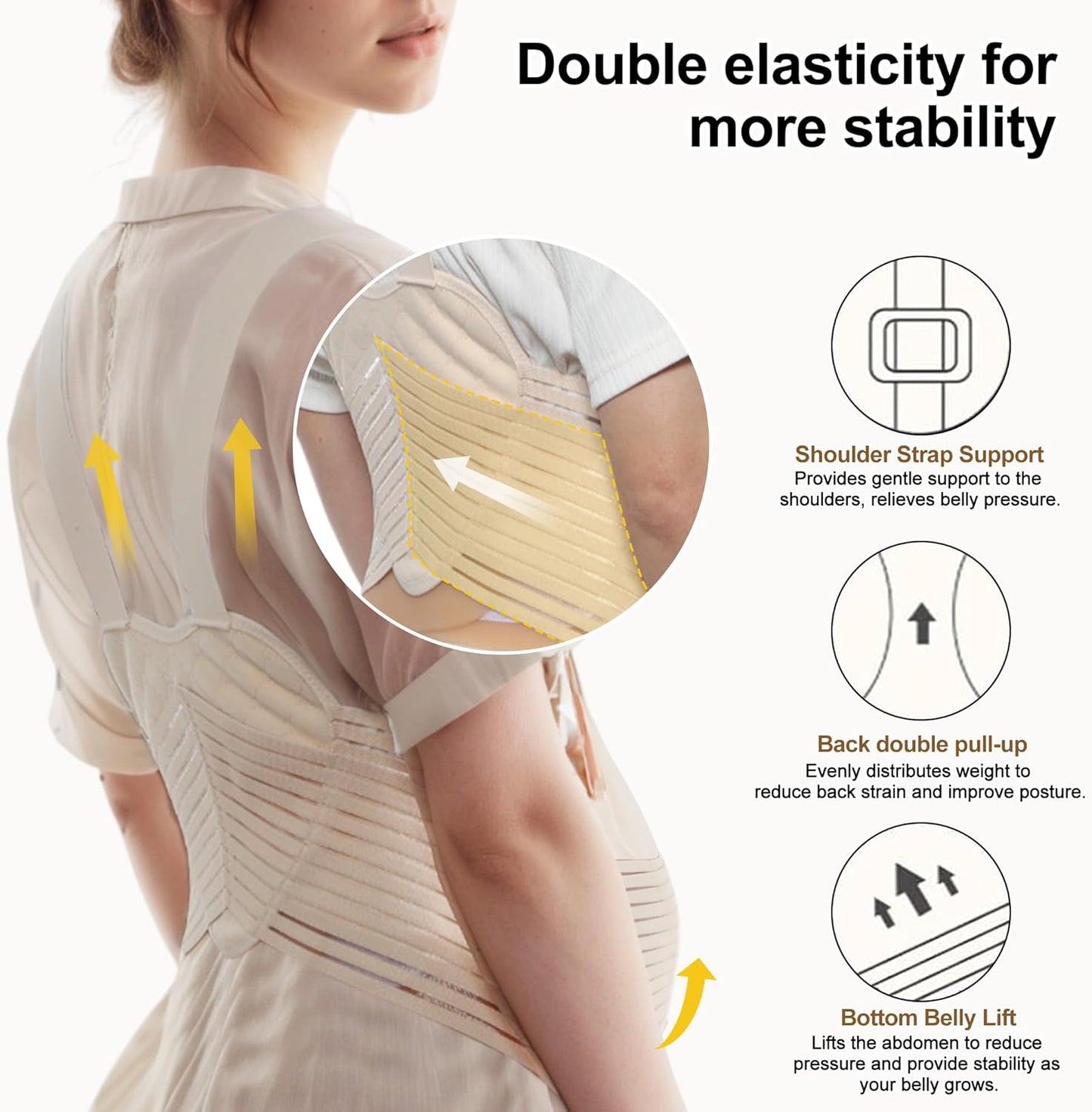 Pregnancy Belly Band, Belly Band with Adjustable Straps, Belly Band for Pregnant Women, Maternity Belt