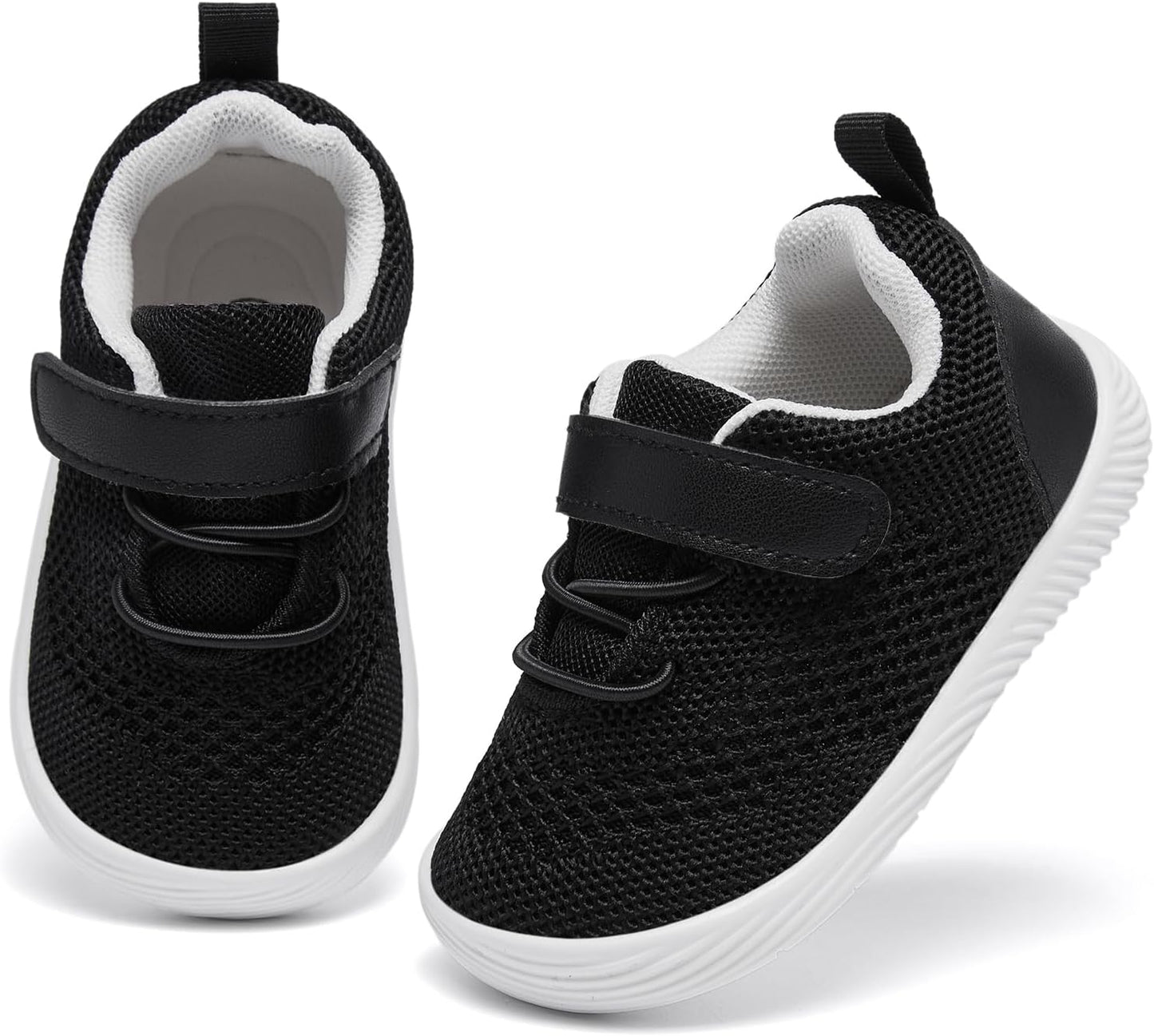 MORENDL Toddler Sneakers Baby Boys & Girls Barefoot Shoes Lightweight Breathable Walking Running Tennis Athletic Sport Shoes