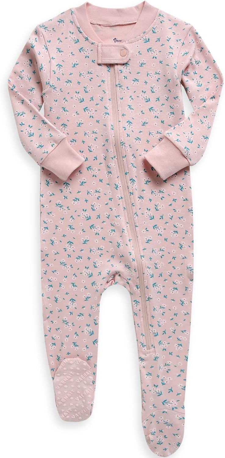 VAENAIT BABY Infant Toddler Boys Girls Footed Pajamas One-PIece Romper Sleep and Play 0M-2T