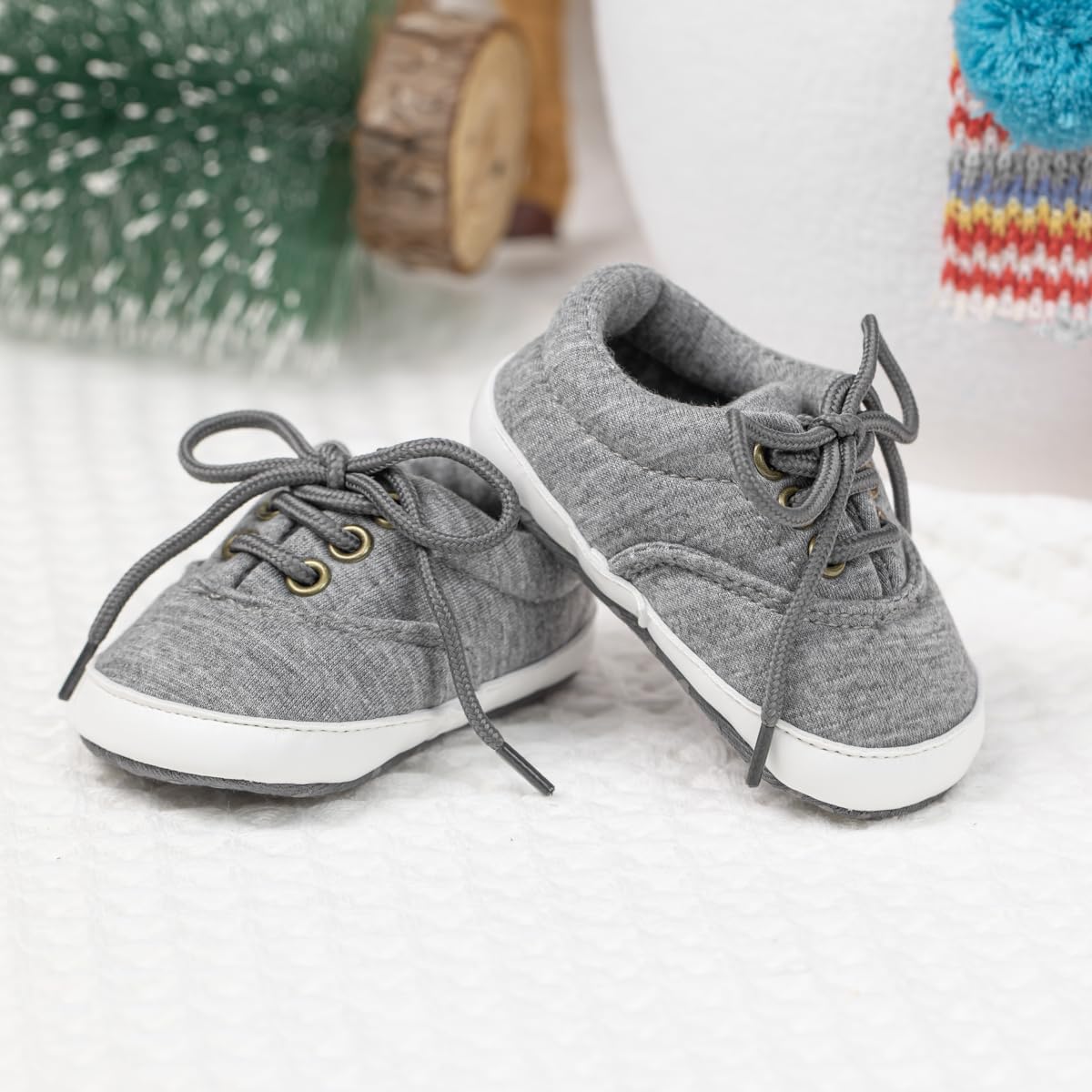 Morbido Infant Baby Boys Girls Canvas Sneaker Toddler Slip On Anti Skid Newborn First Walkers Candy Shoes for 0-18 Months