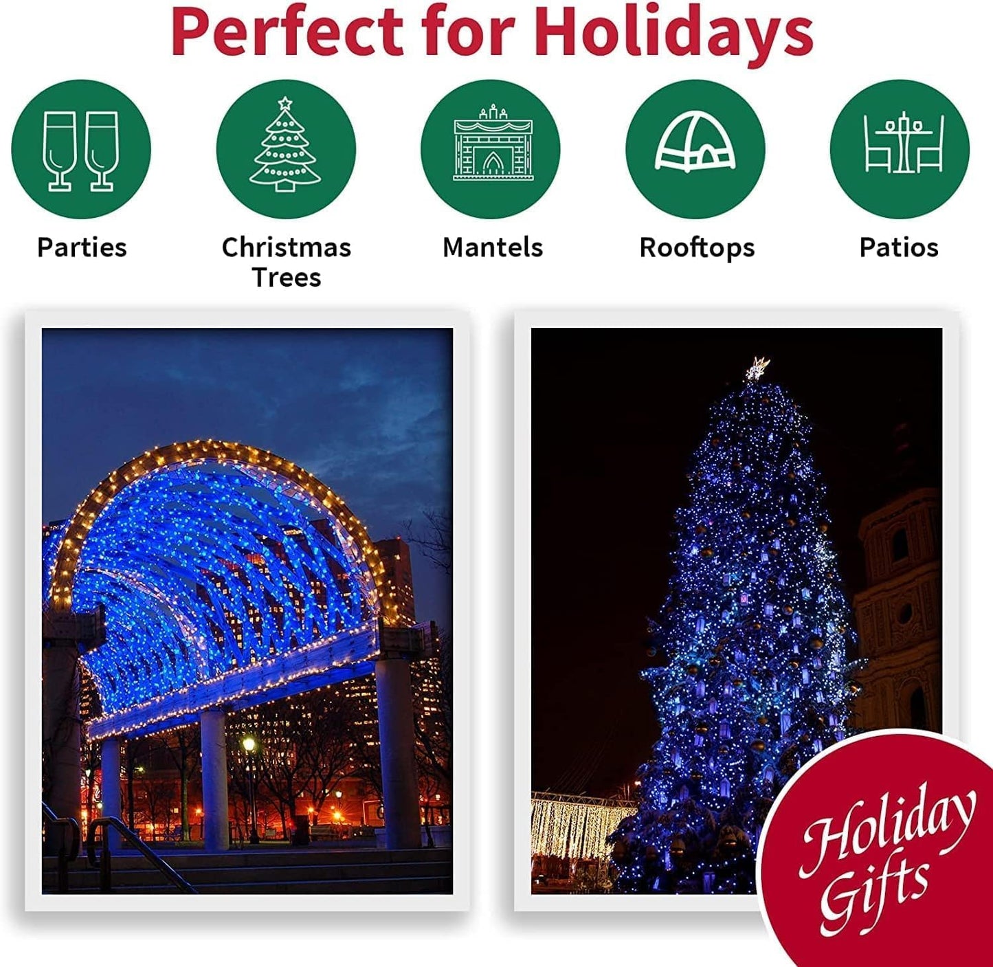 66ft Christmas Decorative Mini Lights,200 LED Transparent Wire Fairy Starry String Lights Plug in, 11 Lighting Modes, for Indoor Outdoor Xmas Tree Wedding Party Decoration (Blue)