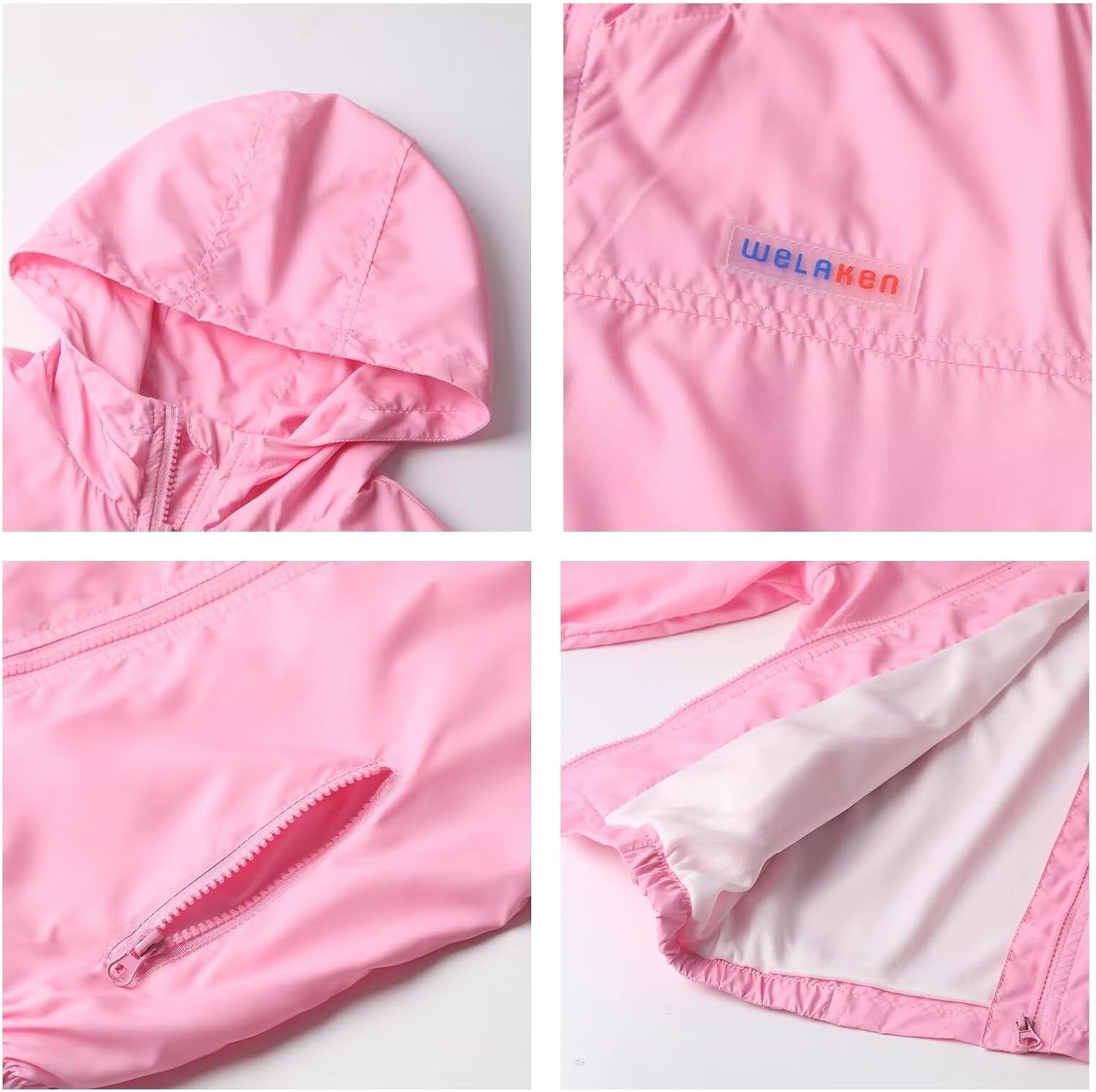 WELAKEN Lightweight Jacket for Girls Kids & Toddler II Girls' Print Water-Resistant Jacket