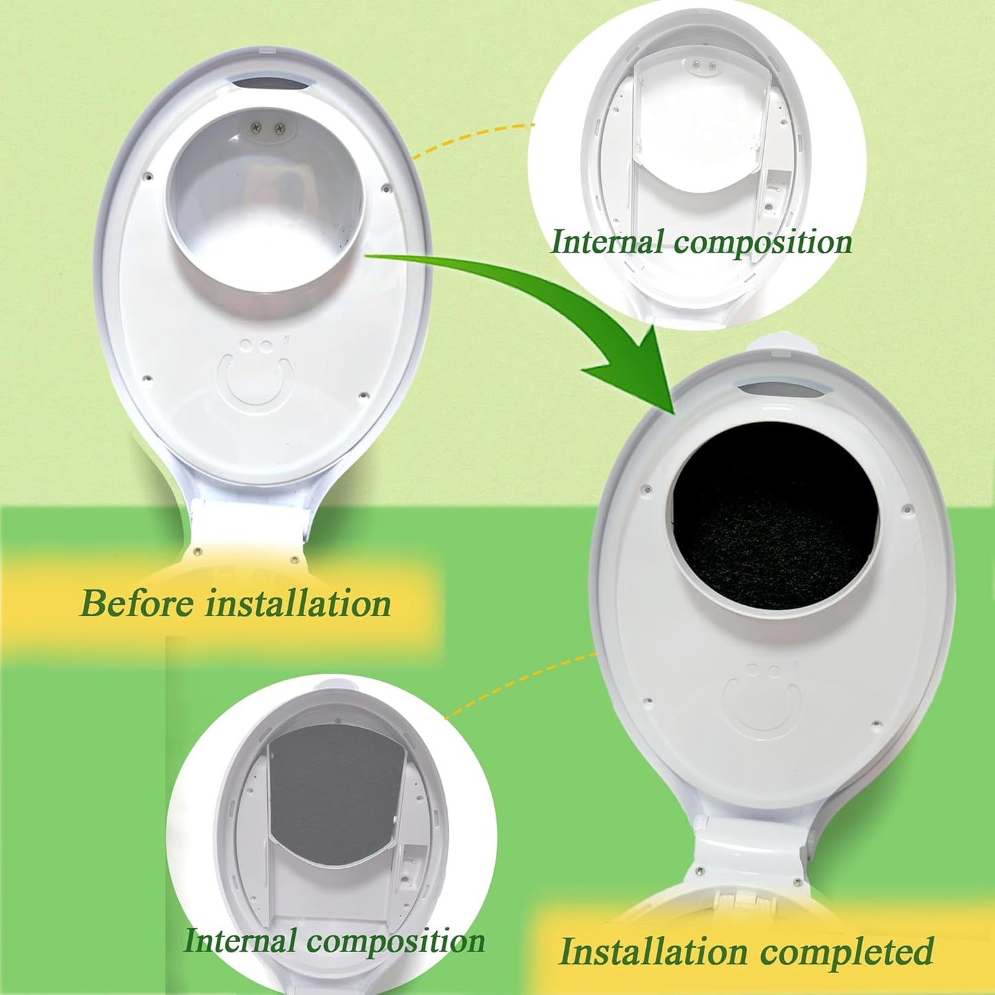 Diaper Pail Deodorizers Odor Eliminator Activated Charcoal Filter Refills Compatible with Ubbi Diaper Pail | 6 Pack Carbon Filter | Precise fit | Thickened | Natural, Keep Home Fresh