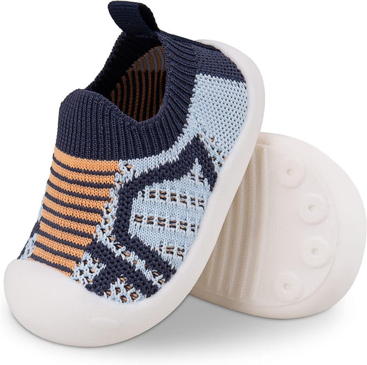 Charrost Toddler Baby Girl Boy First Walking Shoes Checkered Sneakers Sizes 3/4/5/6/7/8T. Soft, Cute,Flexible for First Walkers. Non-Slip, Slip On, Wide Toe Box Indoors Outdoors
