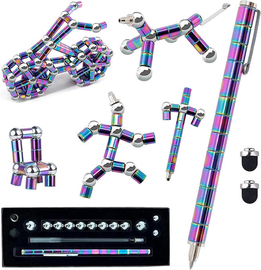 Fidget Pen,Magnetic Pen， Decompression Magnetic Fidget Toy Pen, Magnet Pen Fidget Toy Relieve Pressure Novel Toy Gifts for Kids or Friends! (Color)