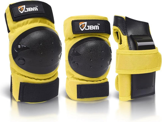 JBM Adult & Kids Knee Pads Elbow Pads and Wrist Guards for Inline Skating, Roller Skating, Skateboarding, Scootering