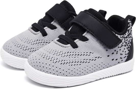 MORENDL Toddler Sneakers Baby Boys & Girls Barefoot Shoes Lightweight Breathable Walking Running Tennis Athletic Sport Shoes