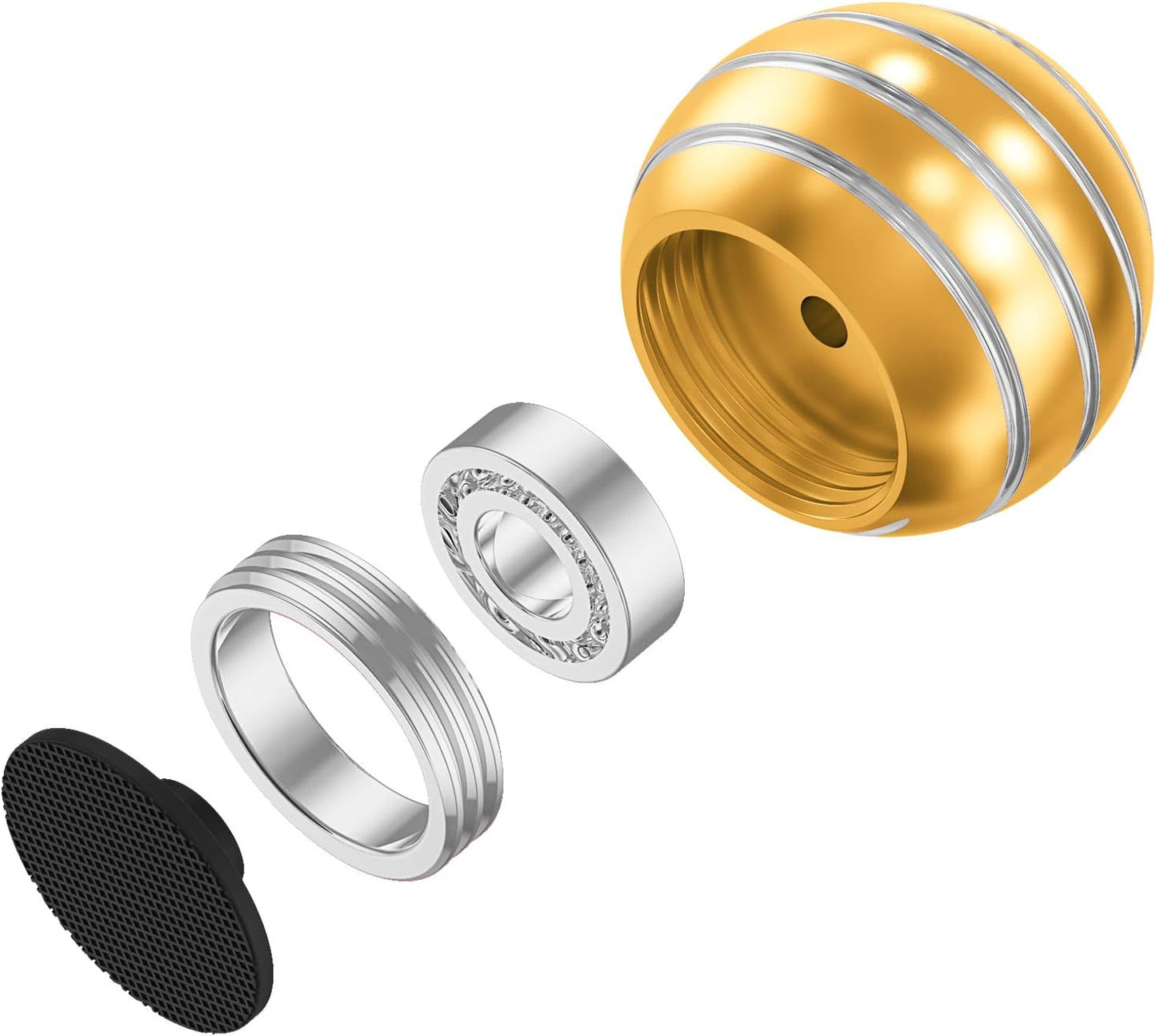 Adults Fidget Toys, 1.77" Kinetic Spinning Desk Toys for Office for Adults, Kids Fidget Toys for Anxiety, ADHD, Autism for Party Favors, Pinata Filler (1.77", Gold)