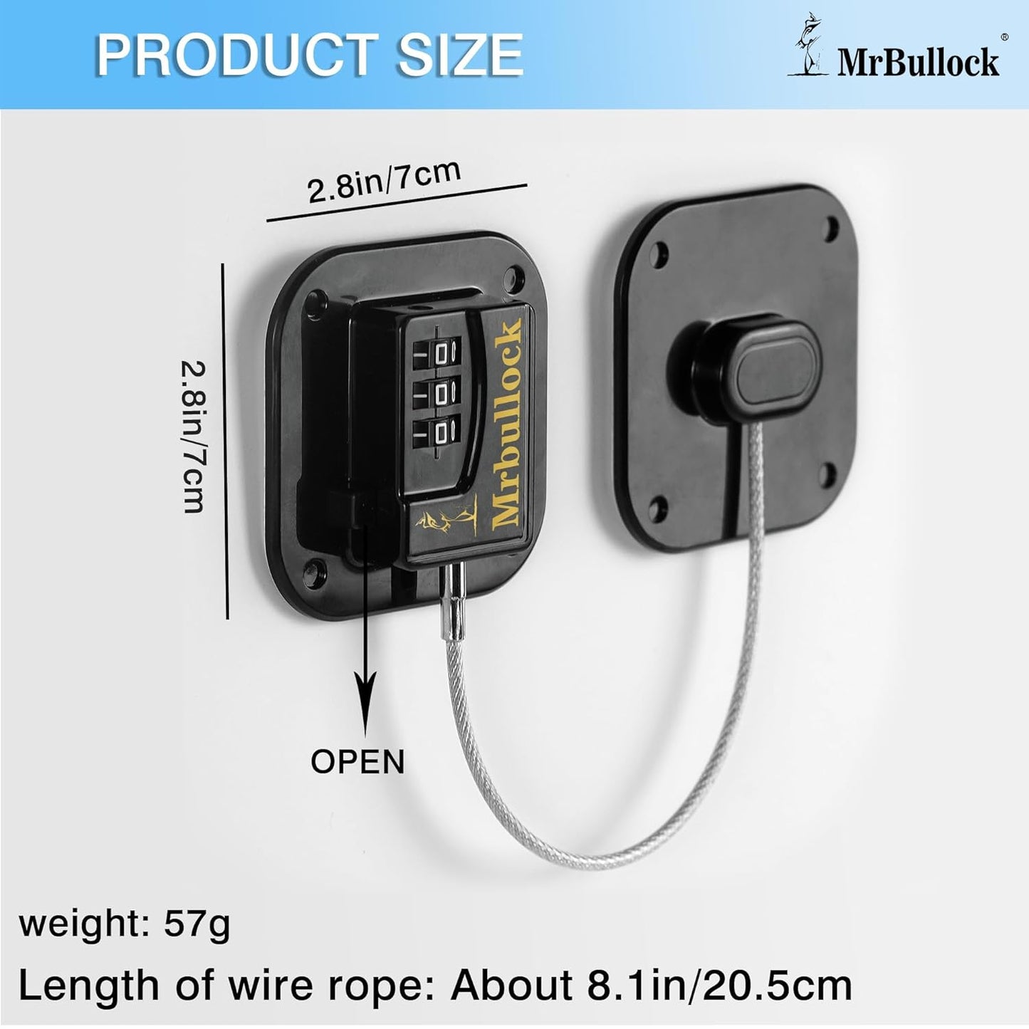 2 Pack Refrigerator Lock Fridge Locks for Kids Keyless Child Safety Cabinet Locks for Cabinets Closets Drawers Window Electrical Appliances Locks