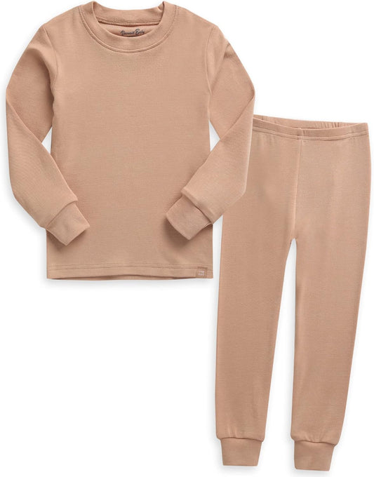 VAENAIT 6M-12Y Toddler Toddler Kids Toddler Girls Boys Soft Comfy Modal Tencel Solid Raglan Sleepwear Pajamas Pjs 2pcs Set