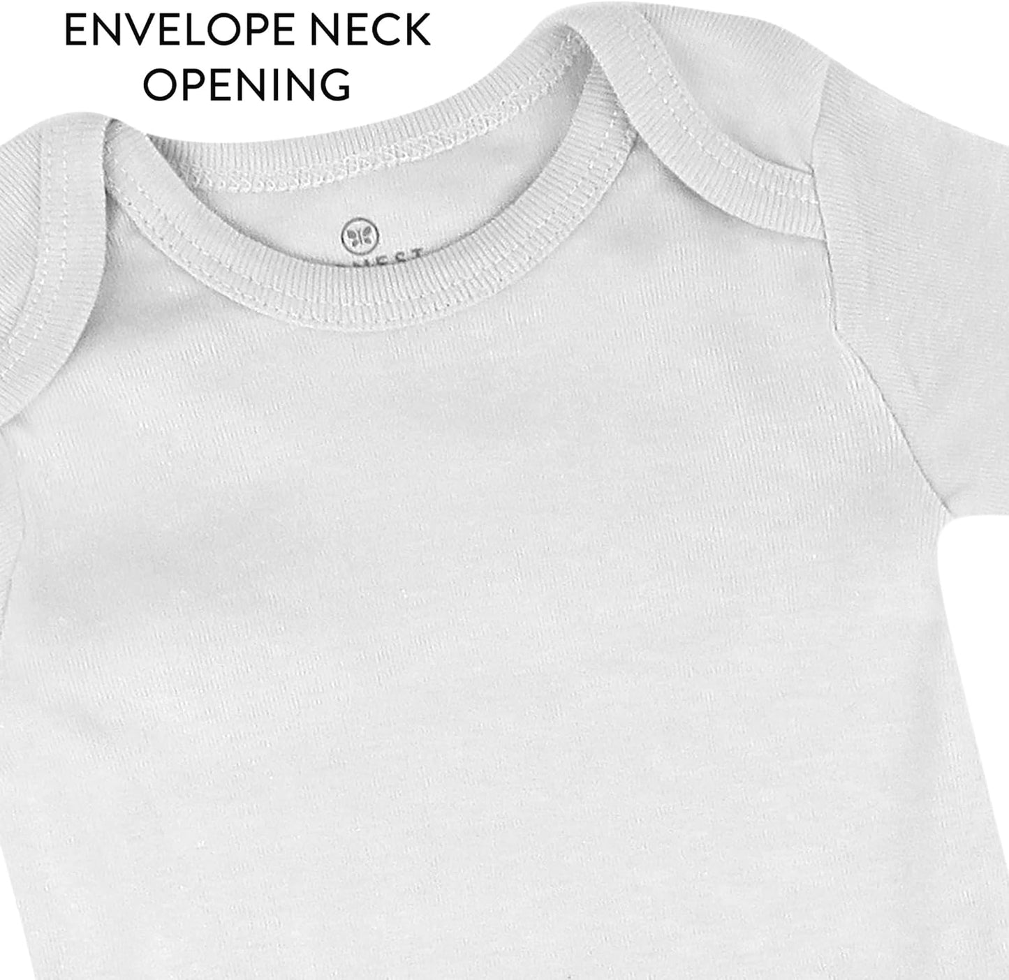 HonestBaby unisex-baby 10-pack Short Sleeve Bodysuits One-piece 100% Organic Cotton for Infant Baby Boys, Girls