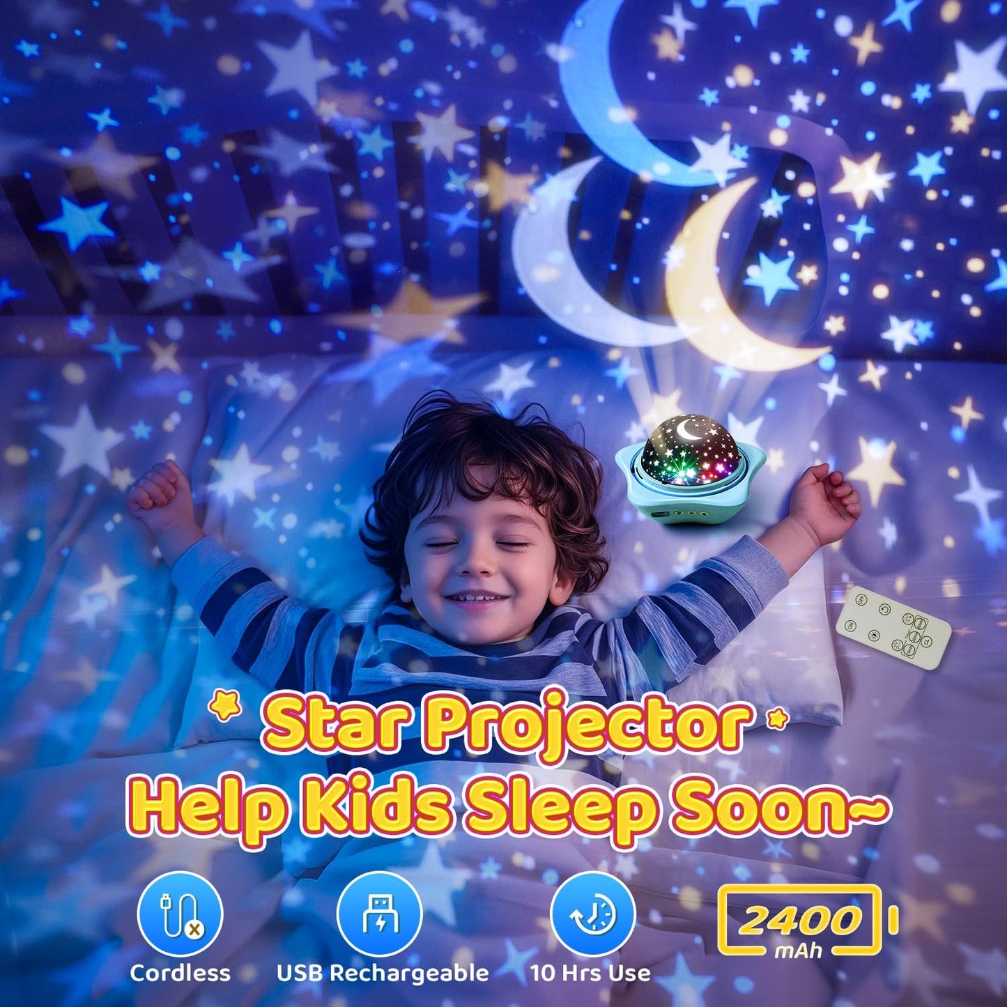 Onefire Star Projector Light Up Toys, Glow In The Dark Stars for Ceiling Projection Kids Toys,Dimmable Night Light Projector for Kids Room,Remote Dinosaur Toys for Boys,Dinosaur Gifts for Toddler Toys