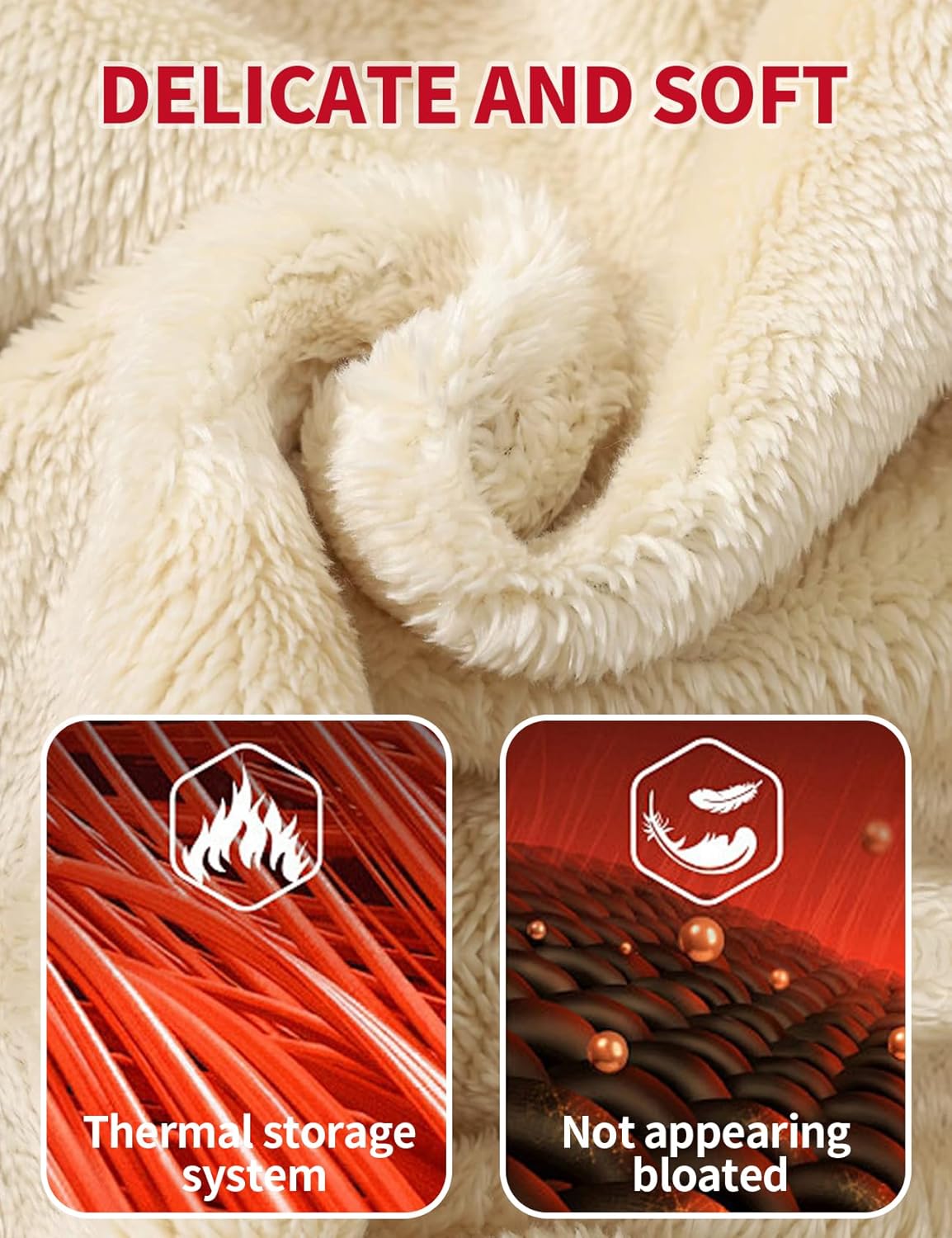 Gihuo Unisex Boy's Girls Winter Warm Sherpa Lined Zip Up Sweatshirt Fleece Jacket Kid's Hoodie Outerwear