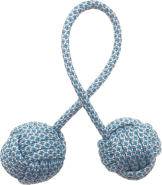 Fidget Beads Skill Toys, Fidget Toys, Parachute Cord and Steel Beads Handmade Fidget Beads, Beginners Worry Beads, Portable EDC Leisure Toys (Grey Blue)