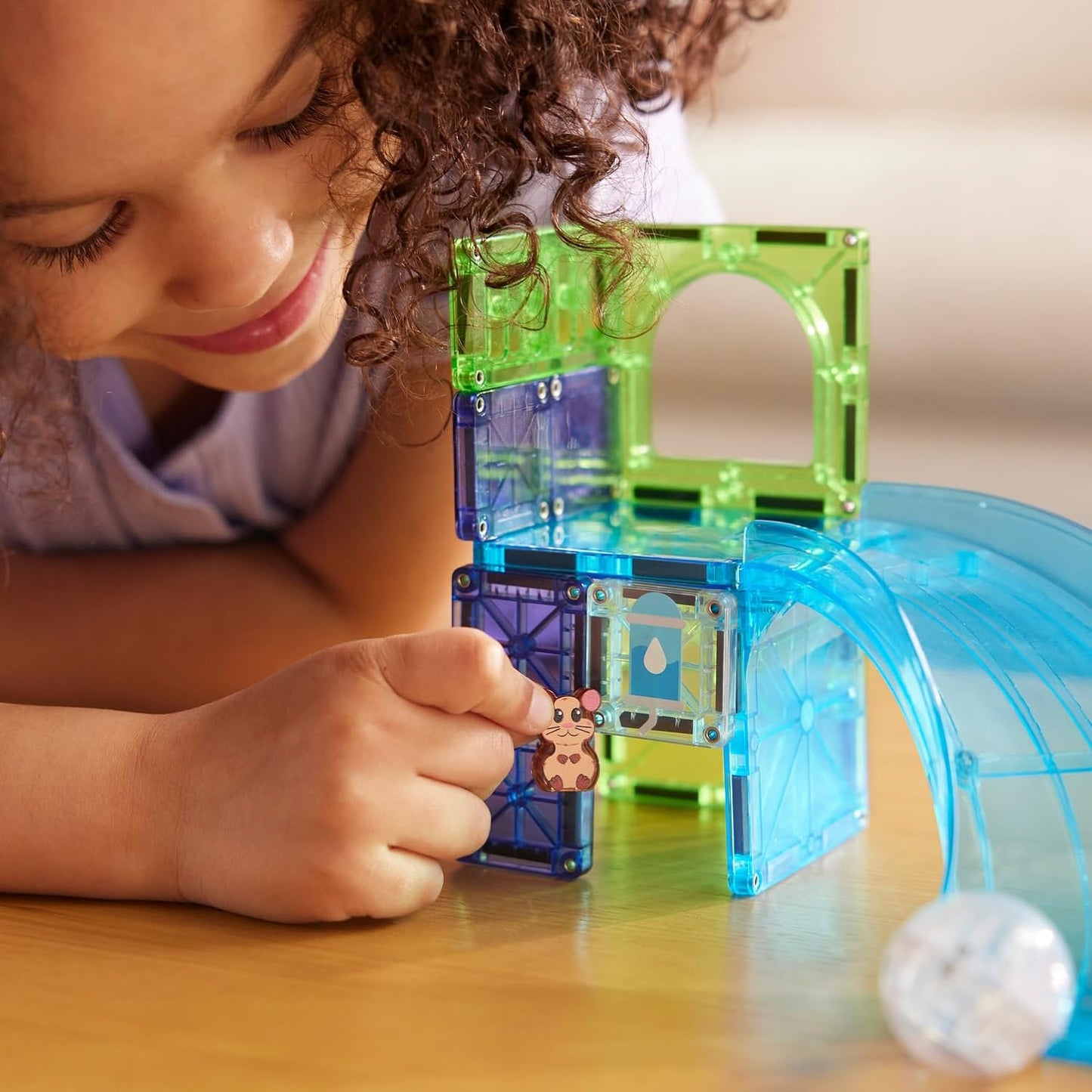 MAGNA-TILES Hamster Ball 13-Piece Magnetic Construction Set, The Original Magnetic Building Brand