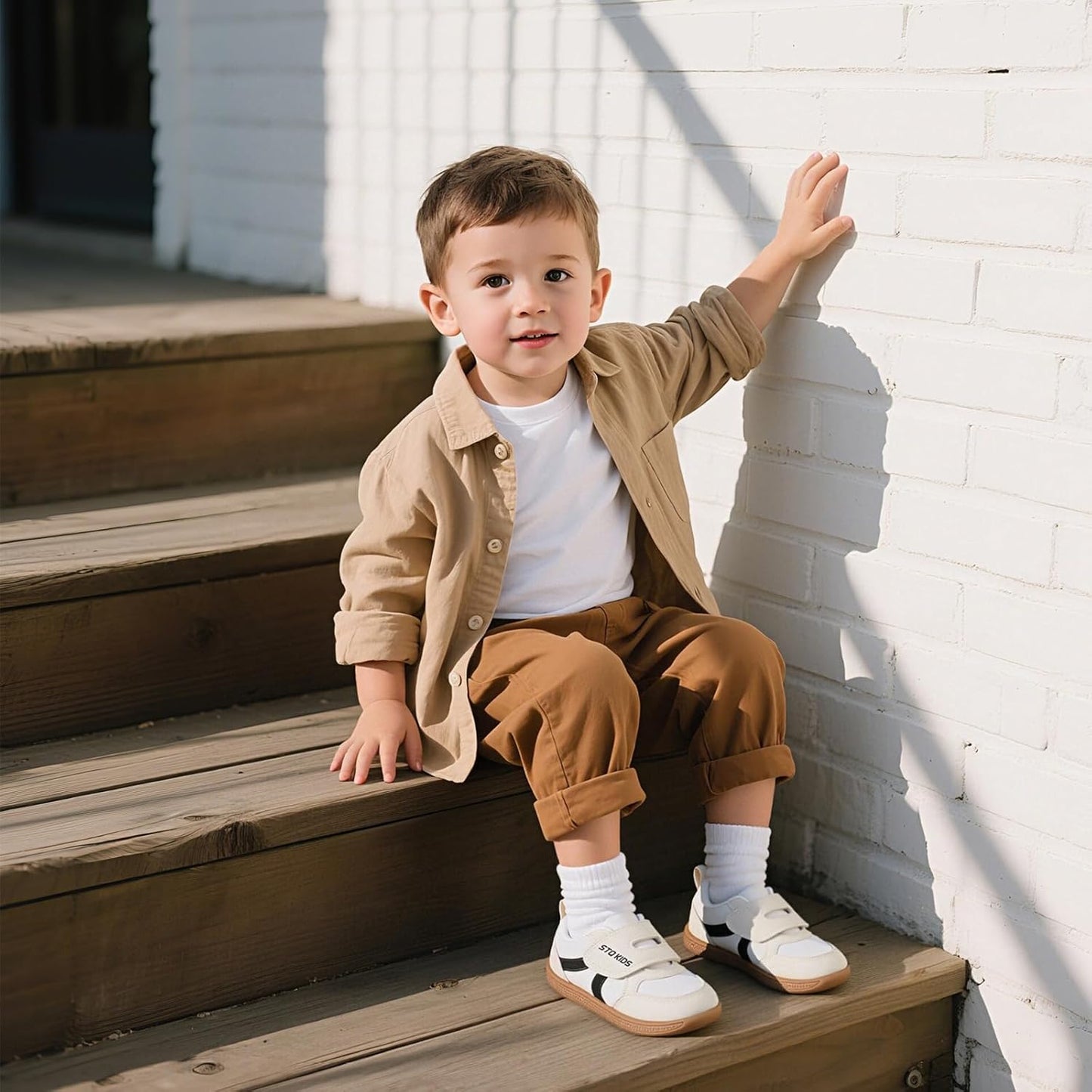 Toddler Wide Toe Box Barefoot Shoes Boys Girls Sneakers Kids Tennis Shoes Preschool Non Slip Lightweight Comfortable First Walking Shoes Running Outdoor Activities