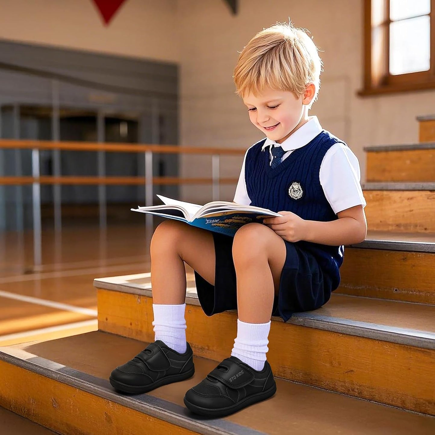 Toddler Wide Toe Box Barefoot Shoes Boys Girls Sneakers Kids Tennis Shoes Preschool Non Slip Lightweight Comfortable First Walking Shoes Running Outdoor Activities