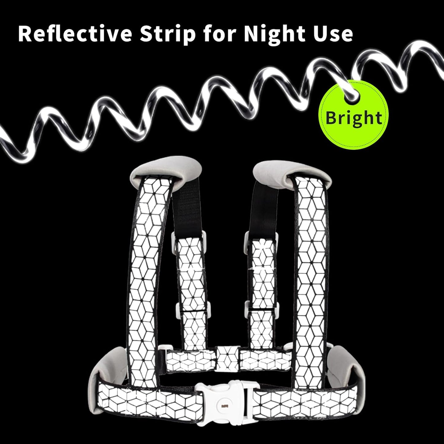 Toddler Leashes + Anti Lost Wrist Link for Kids, 4 in 1 Kid Harness Backpack Leash for Girls Boys, Reflective Kids Anti Lost Leash Cute Baby Harness Belt Strap Foldable Child Safety Leash for Park Zoo