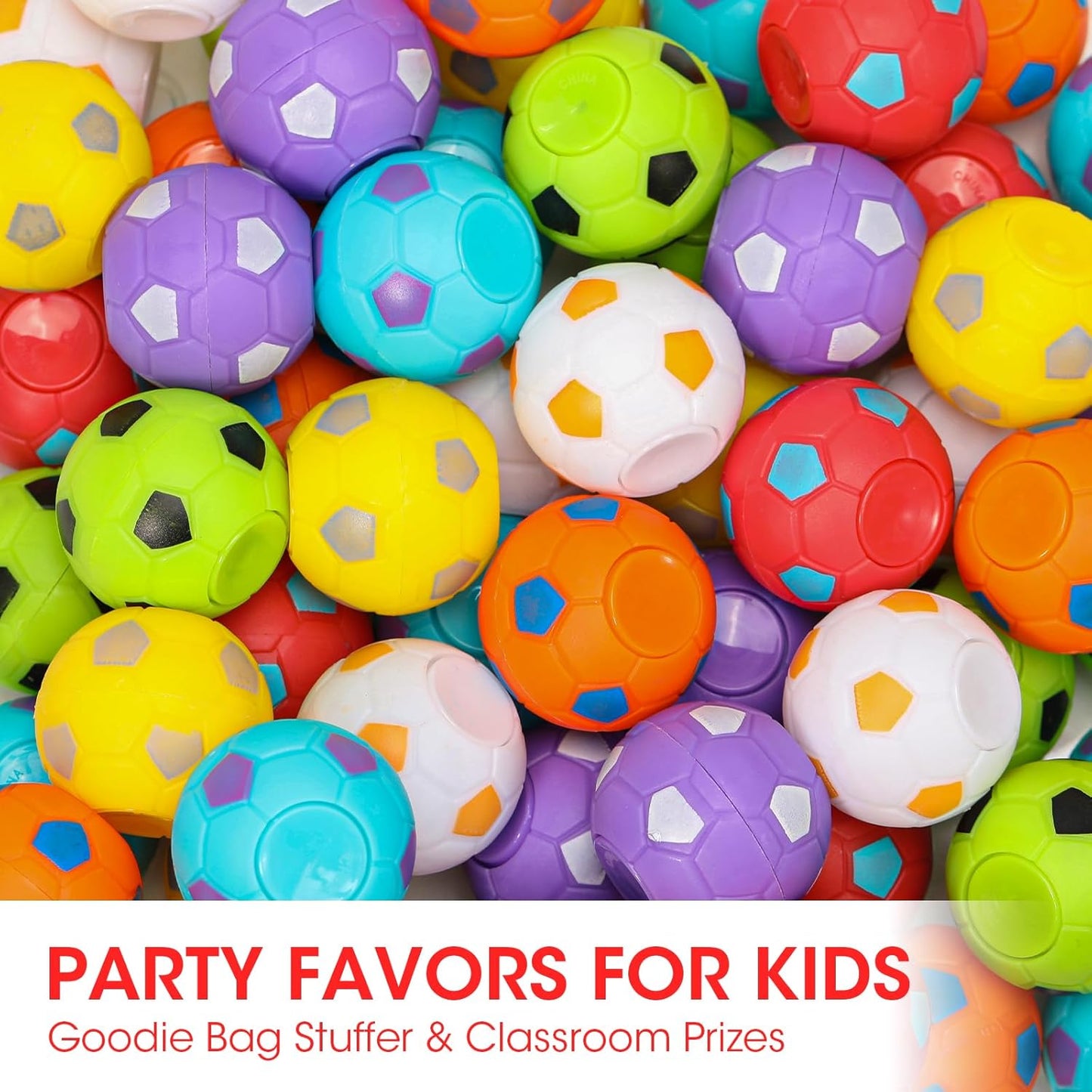 AZEN 96 Pcs Soccer Party Favors for Kids 4-8 8-12, Mini Fidget Spinners Soccer Ball Toys, Goodie Bags Stuffers for Birthday Party, Treasure Box Toys for Classroom, Return Gifts for Kids