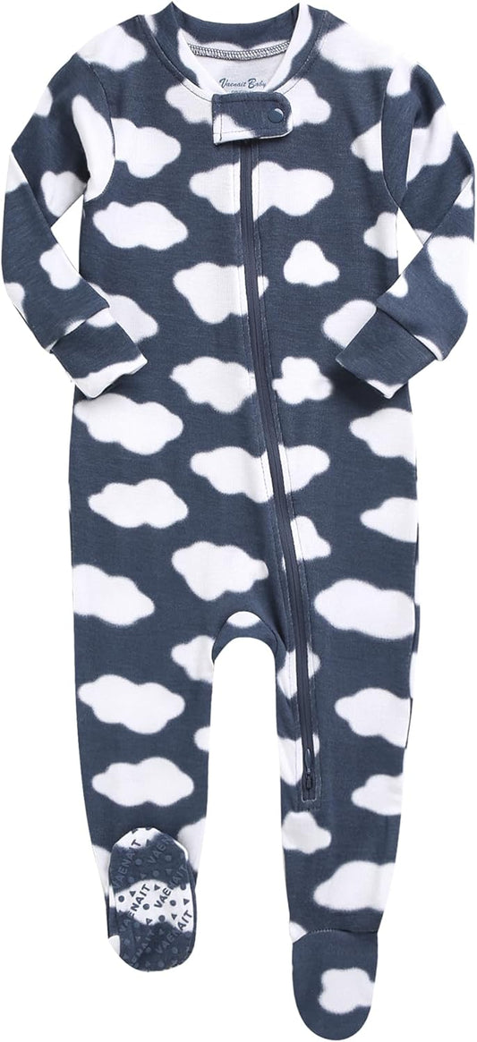 VAENAIT BABY Infant Toddler Boys Girls Footed Pajamas One-PIece Romper Sleep and Play 0M-2T