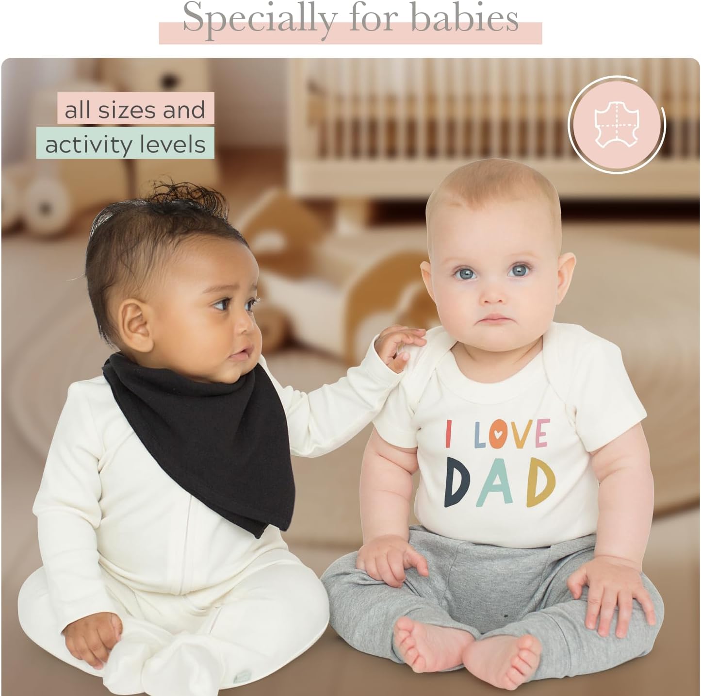 Finn + Emma Organic Cotton Graphic Baby Onesie - Gender Neutral Bodysuits for Babies 0-12 Months in Multiple Sizes and Styles