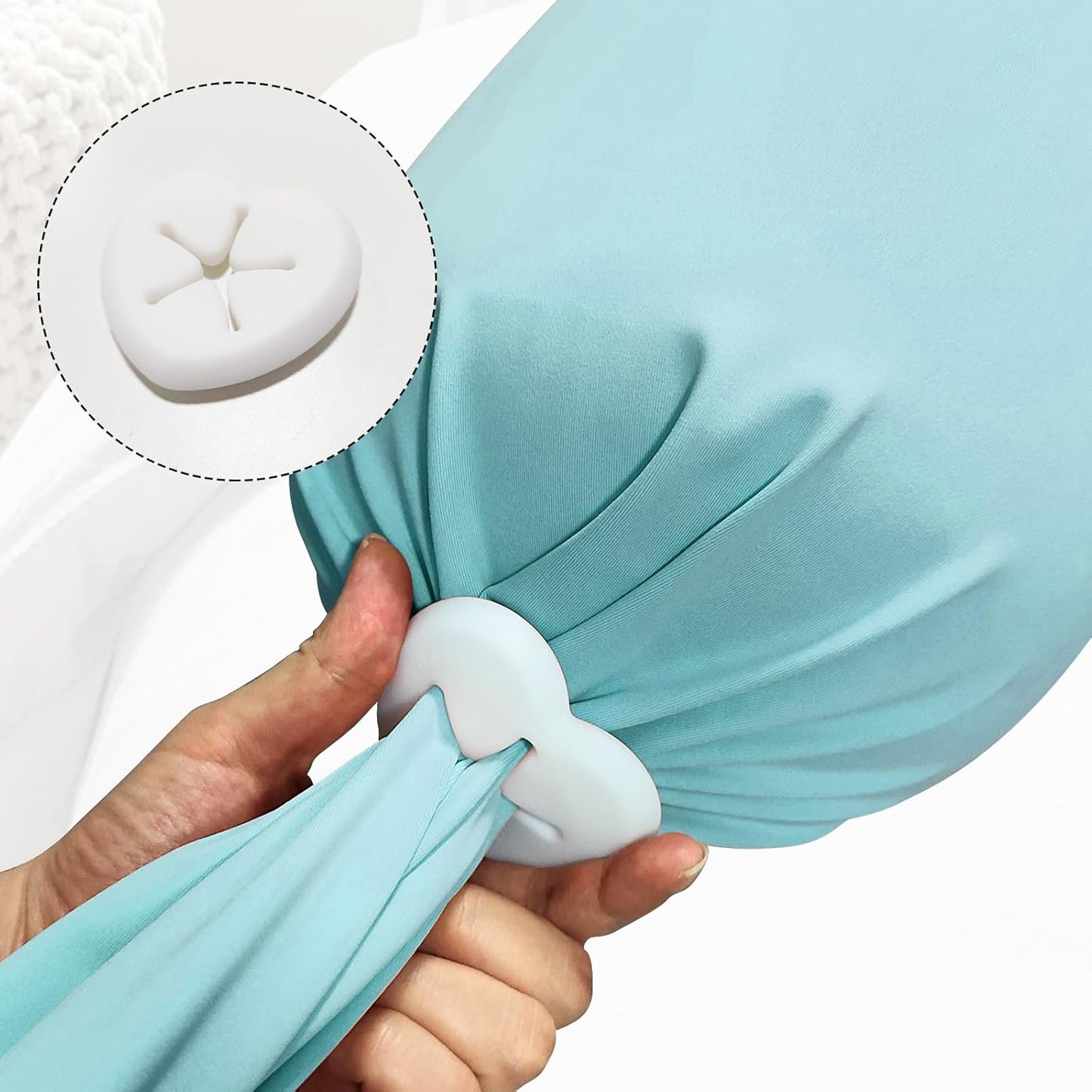 The Adjustable Pregnancy Pillows for Sleeping，Pregnancy Pillow Uses a Unique 5-Point Support，Turn Into Every Shaped Pregnant Pillow，Removable Maternity Pillows (Mist Blue, 55IN)