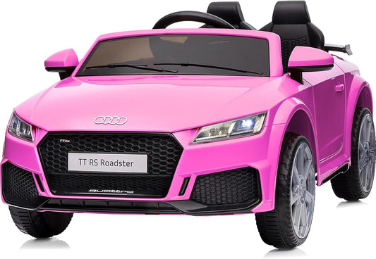 Kids Electric Car, Licensed Audi 6V Kids Ride on Toy Car for Toddlers - Pink