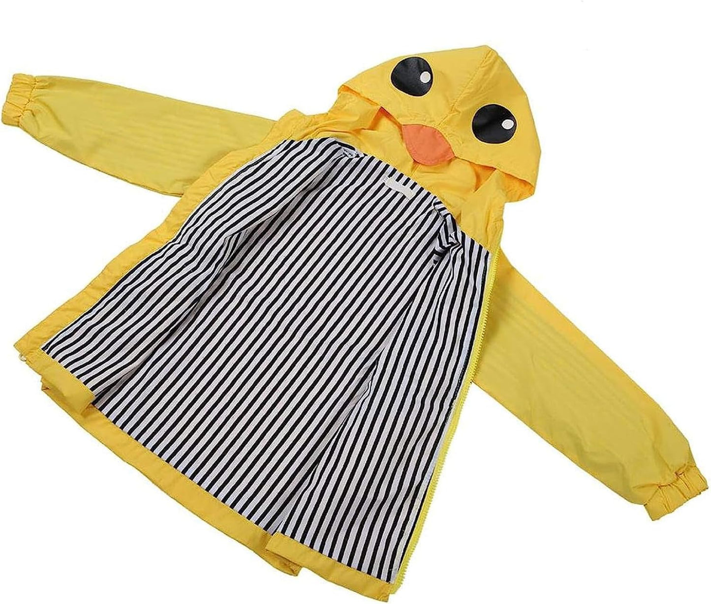 Toddler Baby Boy Girl Duck Rain Jacket Cute Cartoon Yellow Raincoat Hoodie Kids Coat Windbreaker School Outfit