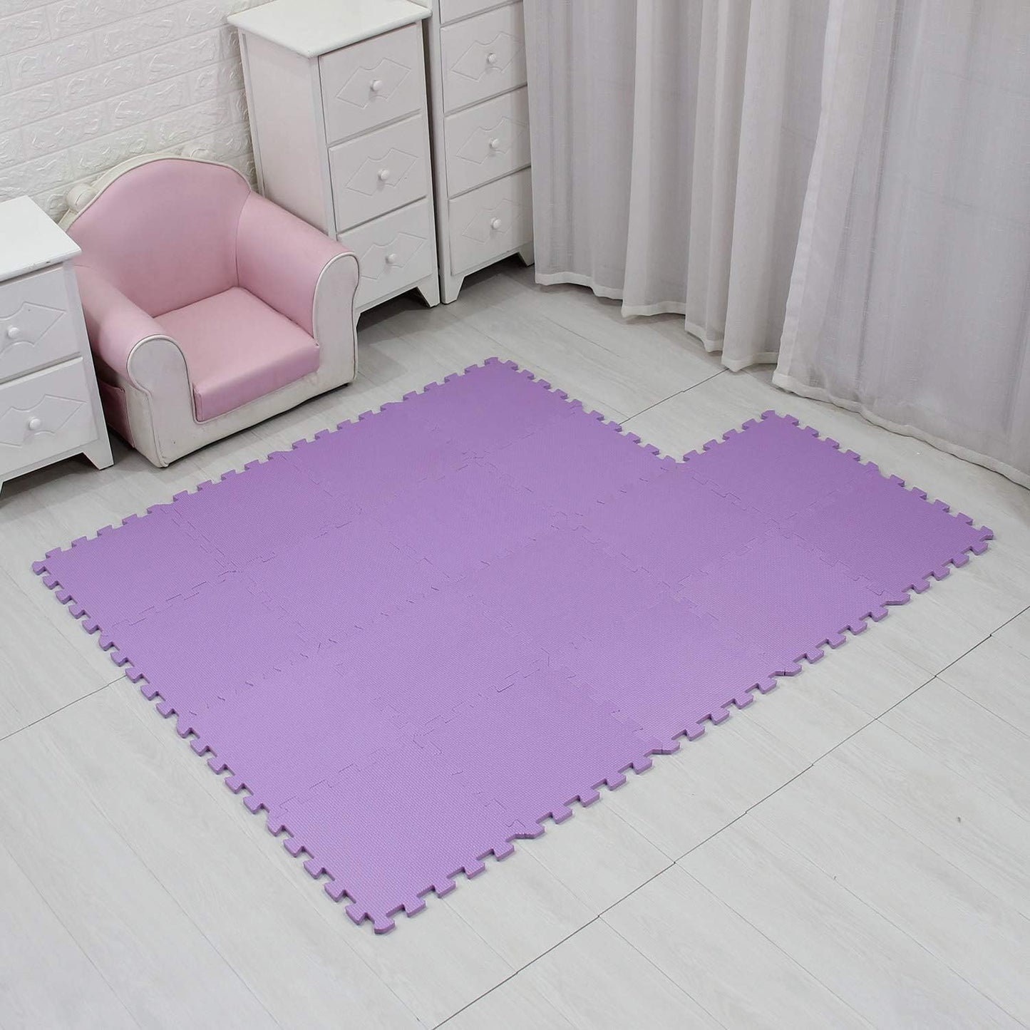 MQIAOHAM® 18 Pieces Puzzle Play Mats, Soft Baby Play Mat, Kids Interlocking Foam Floor Tiles, Toddlers Carpet Playmats G301018-111