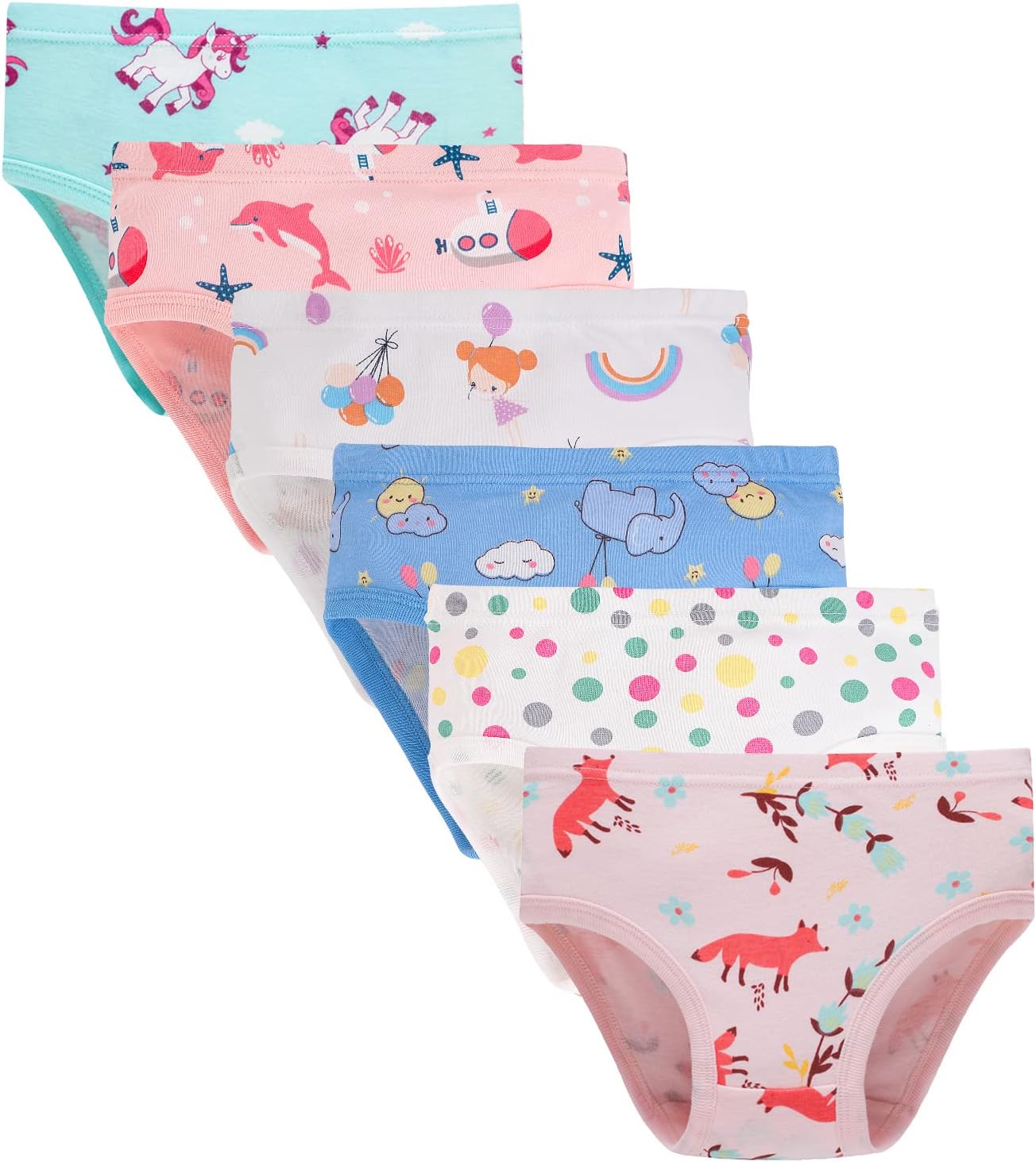 Boboking Soft Cotton Underwear Toddler Girls'Briefs Soft Undies
