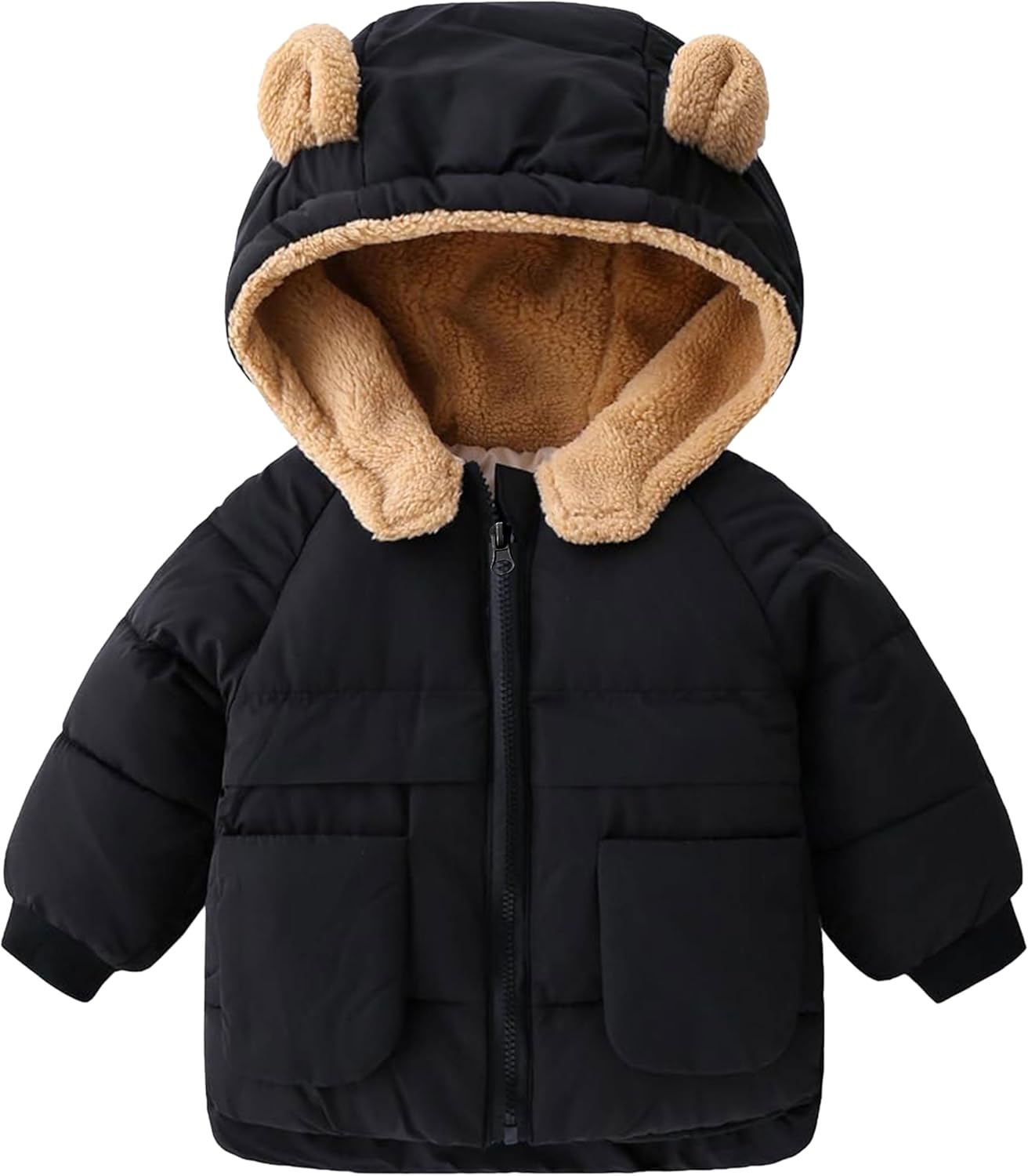 TUONROAD Baby Girls Coats for 6 Months-5 Years Toddlers Boy Winter Jacket Warm Bear Hooded Outdoor Coats Size 5