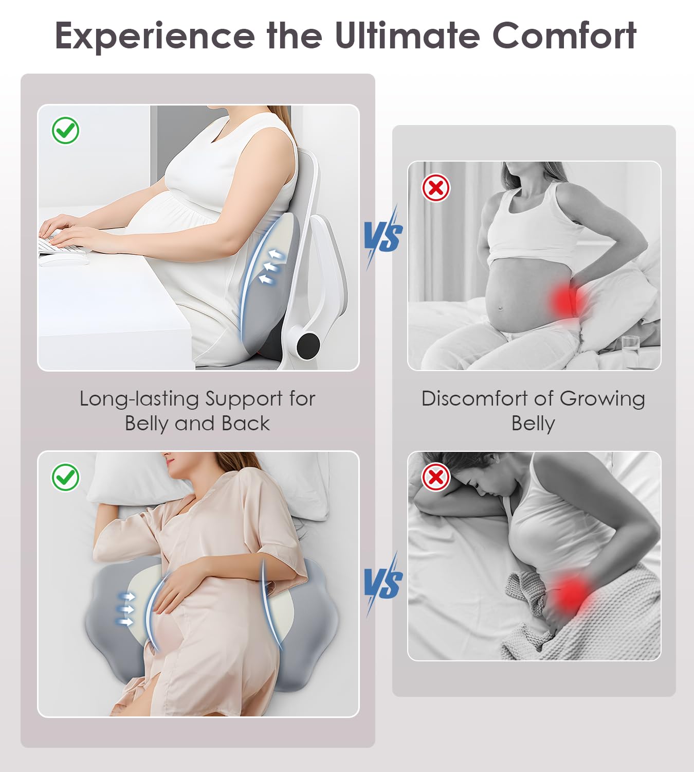Pregnancy Pillows for Sleeping, Memory Foam Maternity Pillow Support for Back Belly HIPS, Adjustable Travel Wedge Pillow for Pregnant Women, Side Spleeping Pregnant Pillows with Cooling Pillowcase