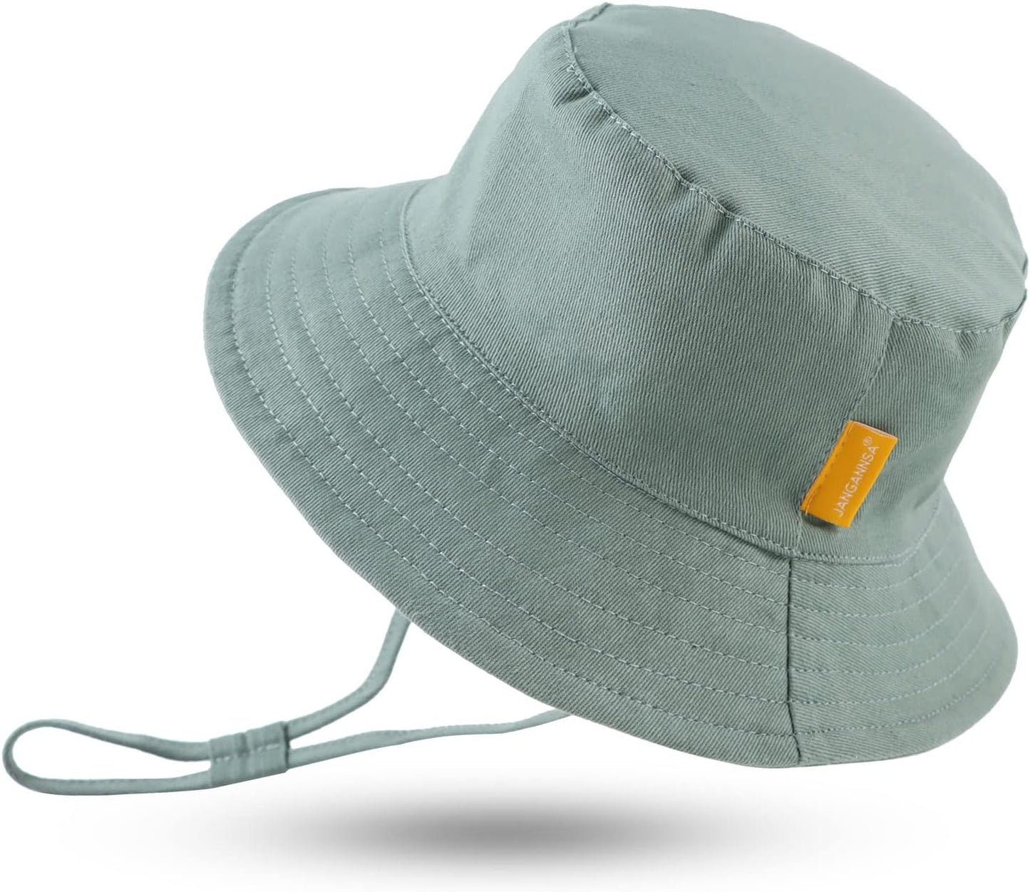 JANGANNSA Cotton Baby Sun Hat Infant Toddler Boys Girls Bucket Hats Summer Sun Protection Kids Beach Caps