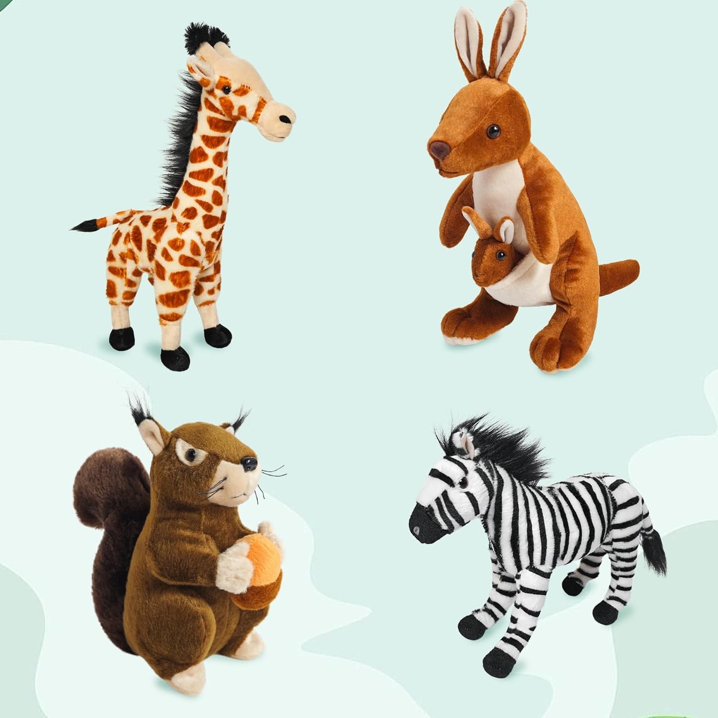 Squirrel Plush Toy Stuffed Animal Toy Squirrel Doll Plush Huggable Toy for Baby,Cute Plush Animal for Kids 7.5’’