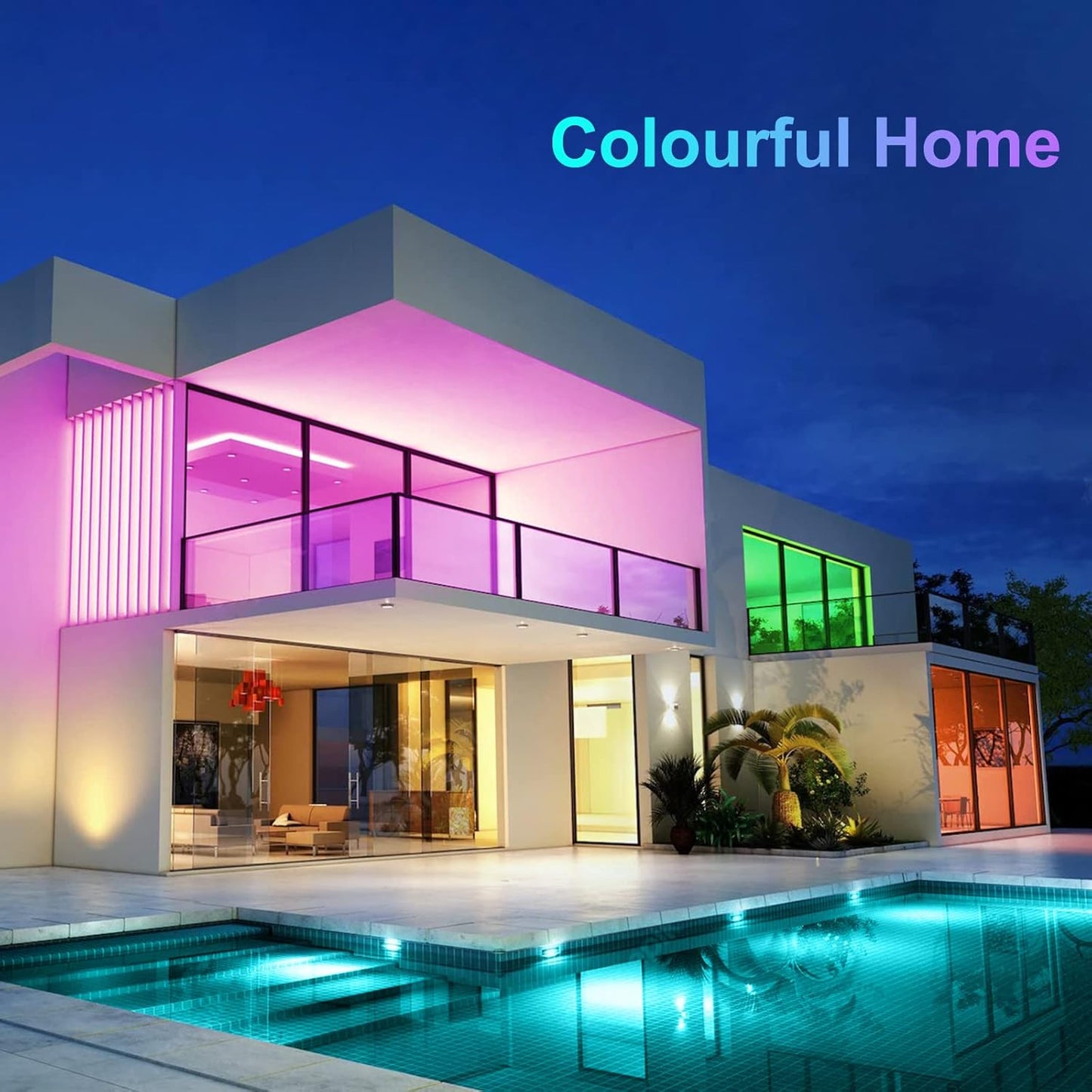 CHARKEE LED Lights for Bedroom 100 ft, Color Changing LED Strip Lights with 44-Key Remote, 24 Volt RGB SMD2835 Tape Lights for Bedroom, Room Decor, Indoor, IG, TikTok, DIY(44key Remote)