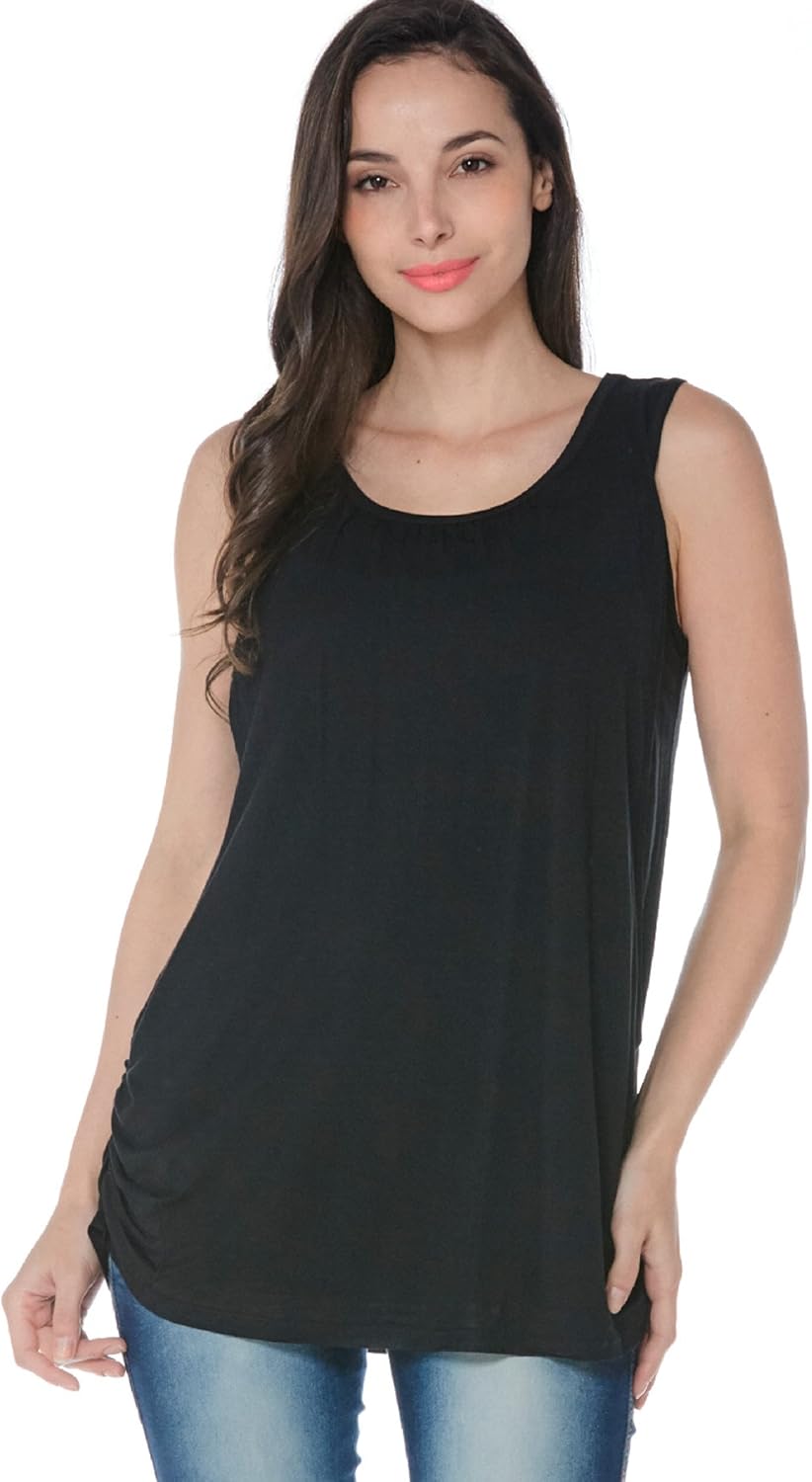 Smallshow Women's Maternity Nursing Tank Tops Breastfeeding Clothes 3-Pack