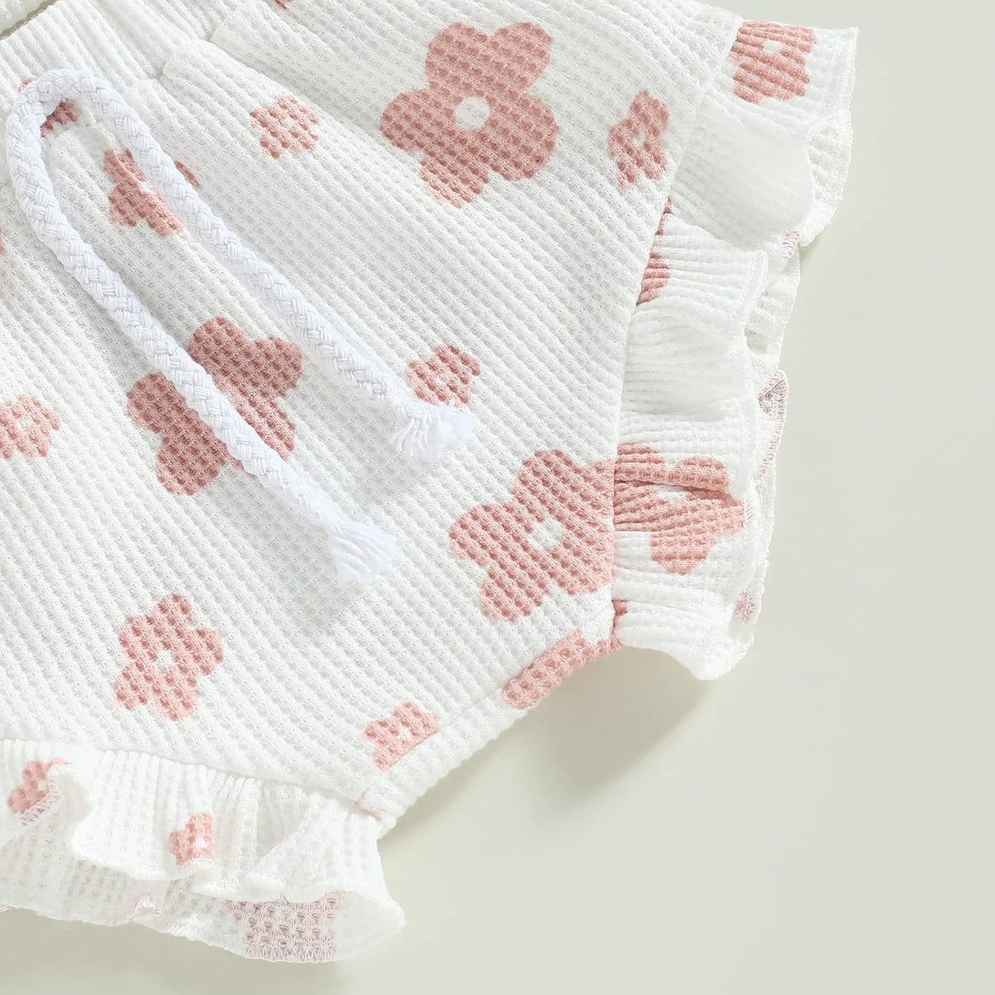 fhutpw Baby Girl Clothes Summer Cute Outfits 3 6 12 18 Months Spaghetti Strap Romper & Floarl Shorts Sets