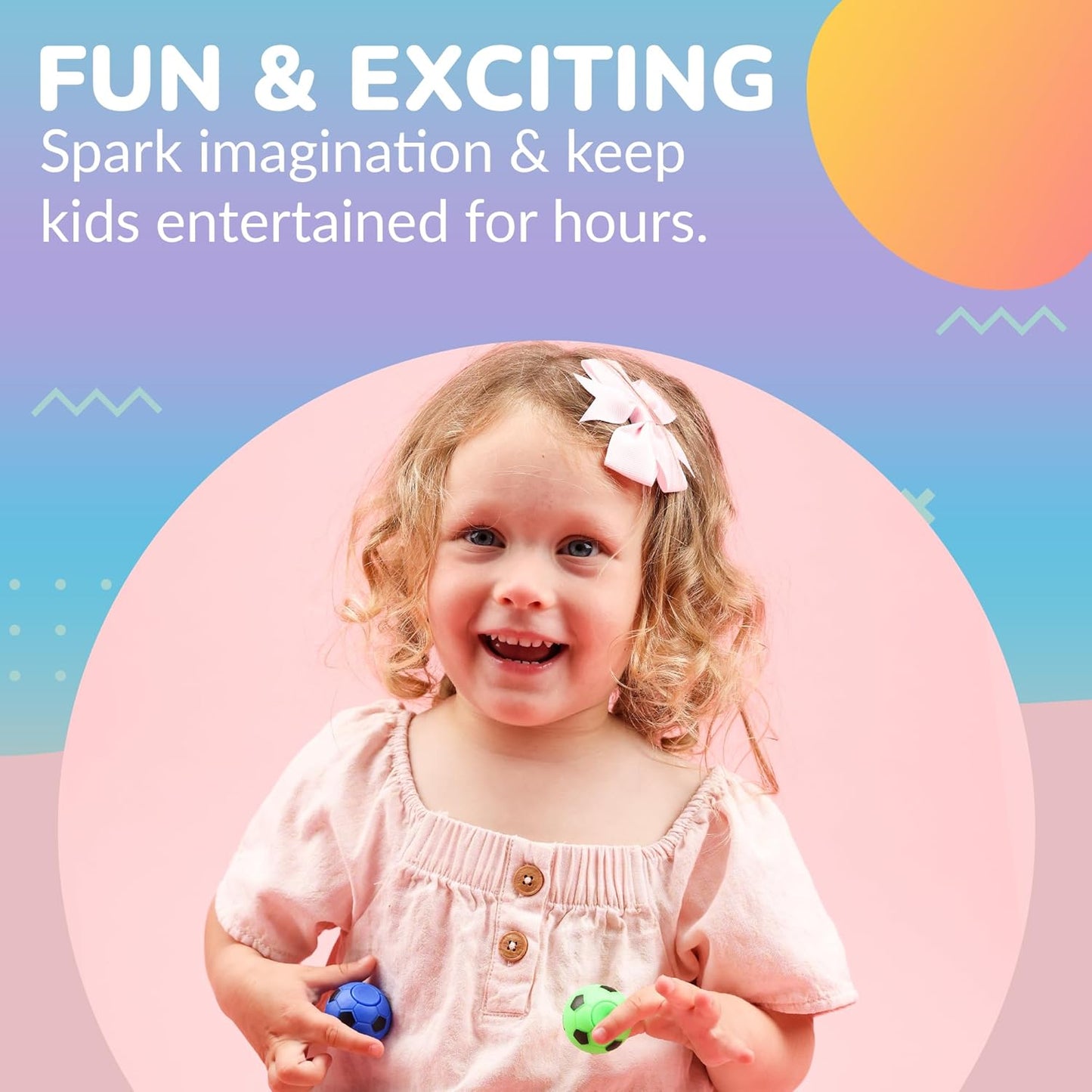 Entervending Spinner Balls 1.4''- Mini Fidget Spinner Soccer Balls - Soccer Party Favors Classroom Prizes - Sensory Toys for Kids 4-12 - Fidget Toy Gifts for Kids - Spinner Balls Bulk - 50pcs