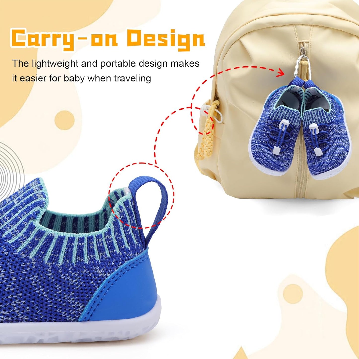 FEETCITY Baby Shoes Boys Girls First Walking Shoes Lightweight Infant Sneakers Slip On Shoe