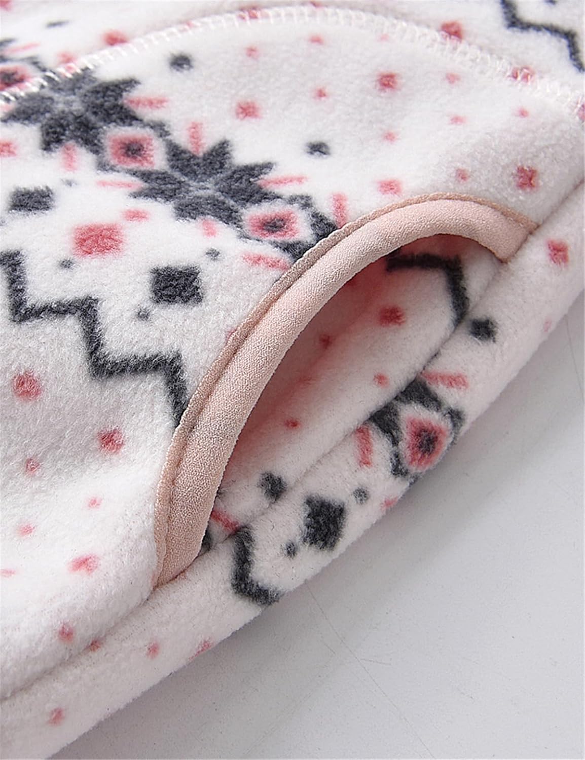 Kids Printed Polar Fleece Jacket Toddler Baby Boys Girls Autumn Winter Warm Sherpa Lining Outerwear Soft Lightweight