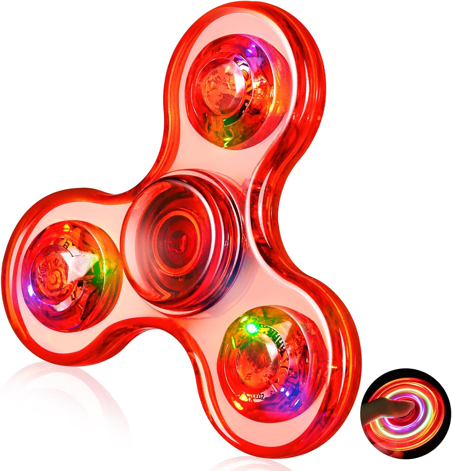 Gigilli Fidget Spinners, Led Light Up Fidget Spinners for Kids 6-12, Party Favors Goodie Bag Stuffers Glow in The Dark Party Supplies, Birthday Fidget Toy Classroom Prizes Return Gifts