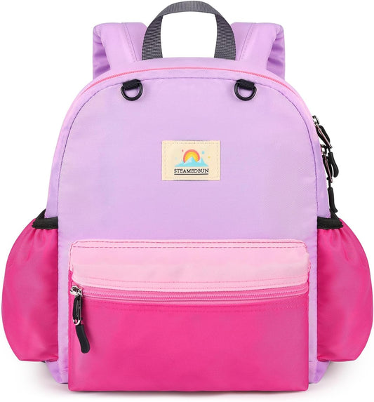 STEAMEDBUN Toddler Backpack for Girls 2-4: Preschool Kindergarten Backpacks - 12 inch Daycare Backpack