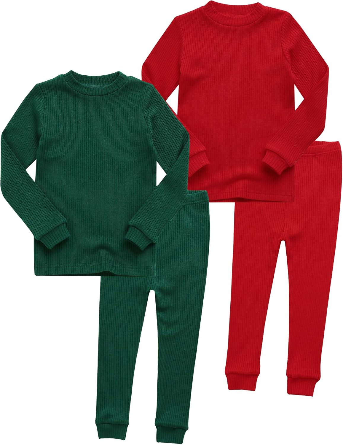 VAENAIT 6M-12Y Toddler Kids Girls Boys Soft Comfy Modal Tencel Solid Raglan Sleepwear Pajamas Pjs 2pcs/4pcs Set