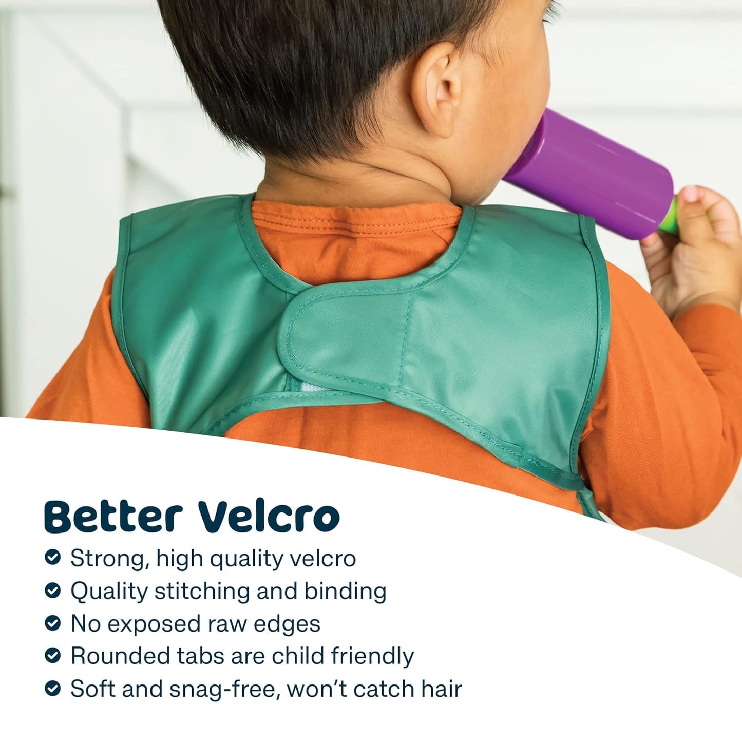 Tiny Twinkle Mess Proof Baby Bib - Waterproof & Lightweight Baby-Led Weaning Apron | 100% Recycled Polyester, Easy Clean & Machine Washable (Charcoal, Small 6-24 Months)