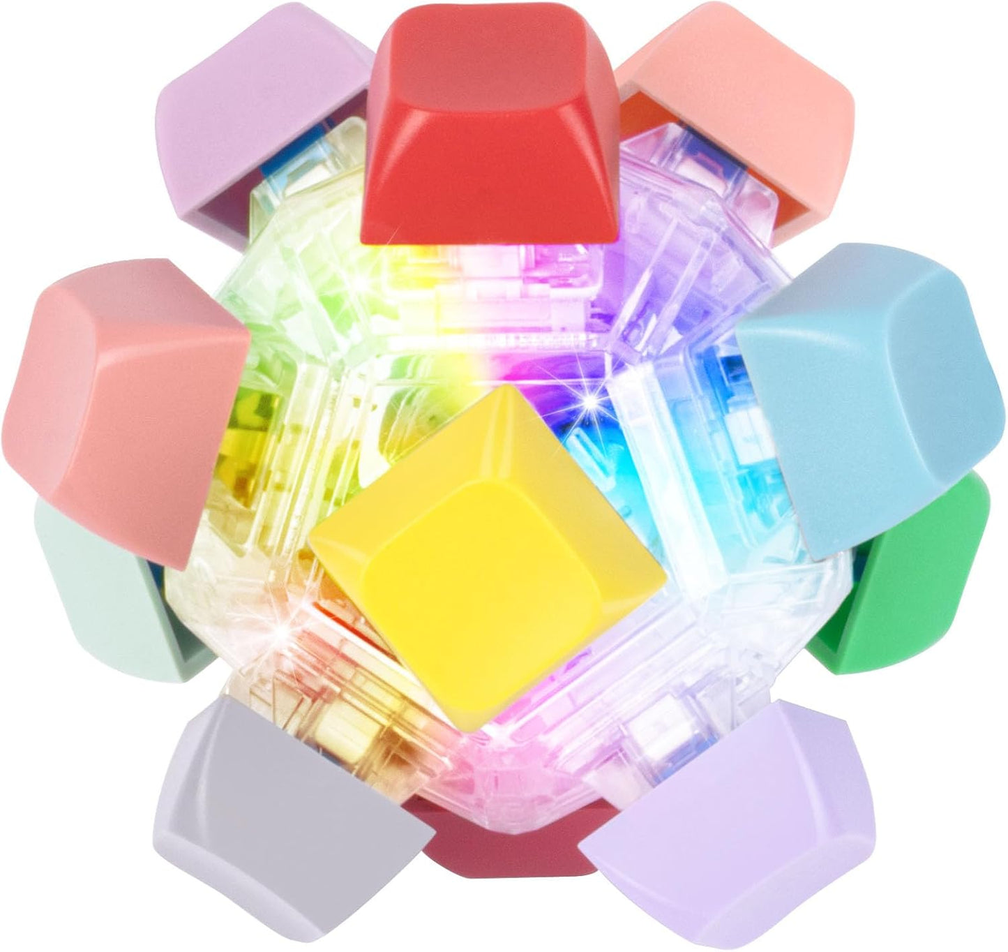 Keyboard Fidget Toy for Adults Keyboard Clicker with LED Light Fidget Stress Relief Sensory Toy