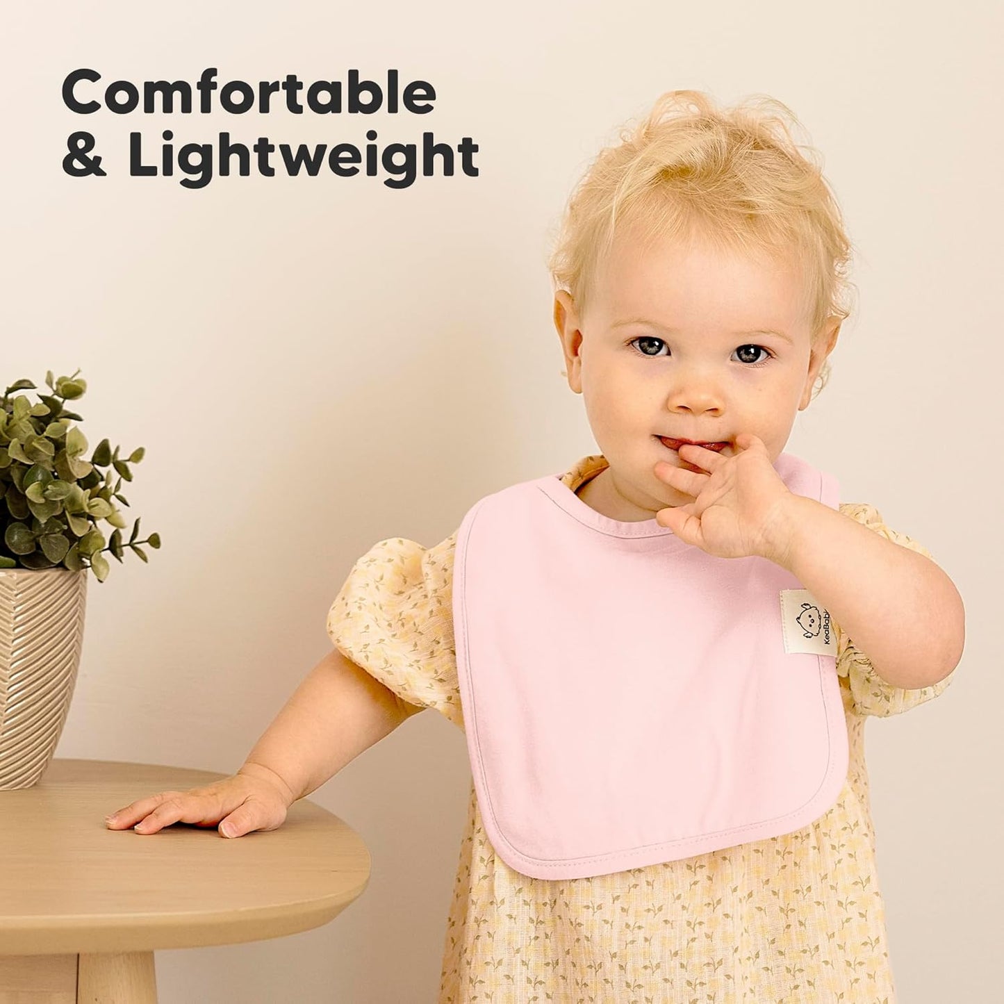 KeaBabies 8-Pack Organic Baby Bibs for Boys, Girls - Super Absorbent Cotton Drool Bibs for Baby Girl & Boy, Teething Toddler, Drooling Newborn, Ultra Soft & Machine Washable (Embrace)